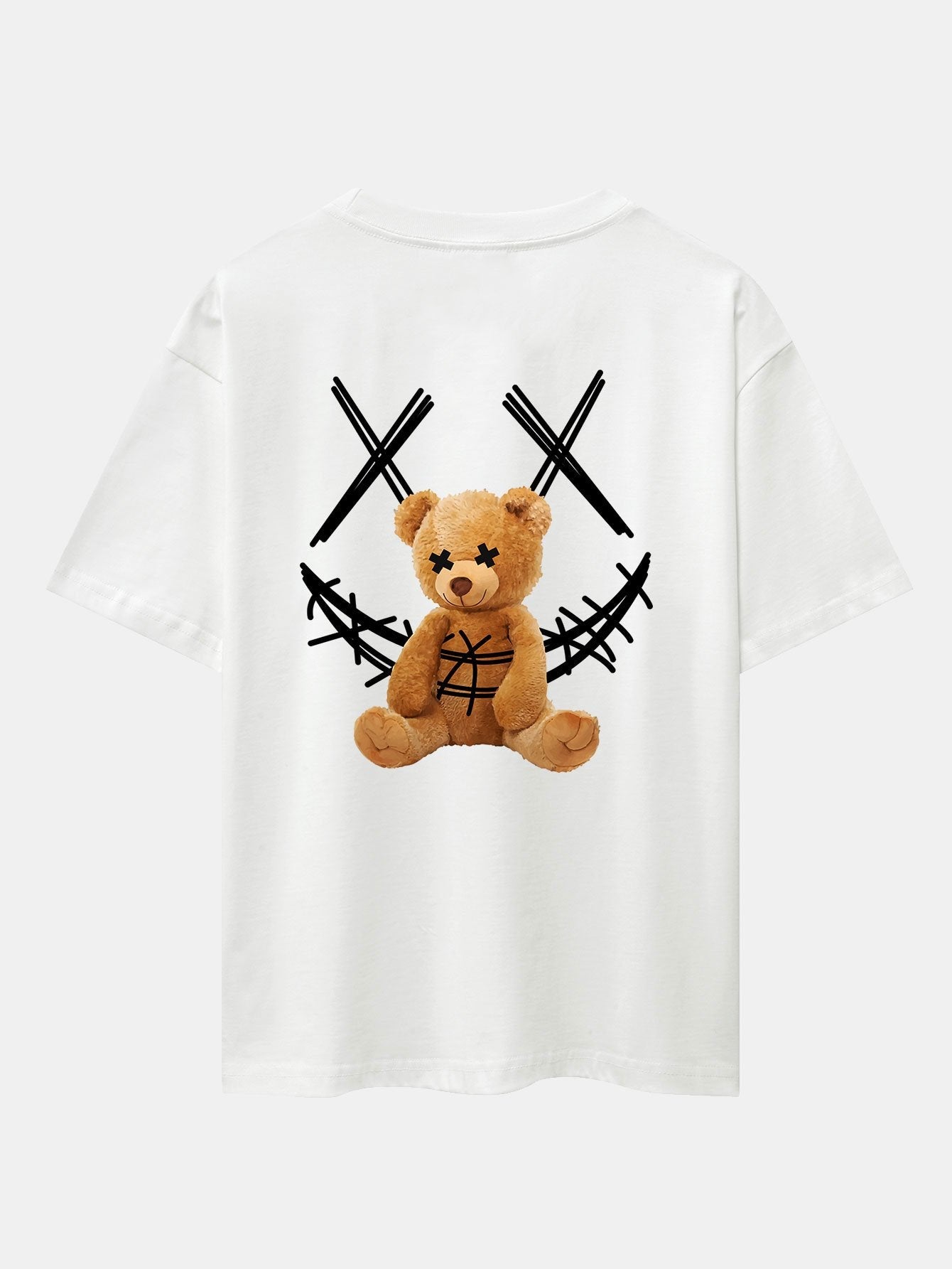 Smiley Bear Back Print Heavy Weight Oversize T-Shirt