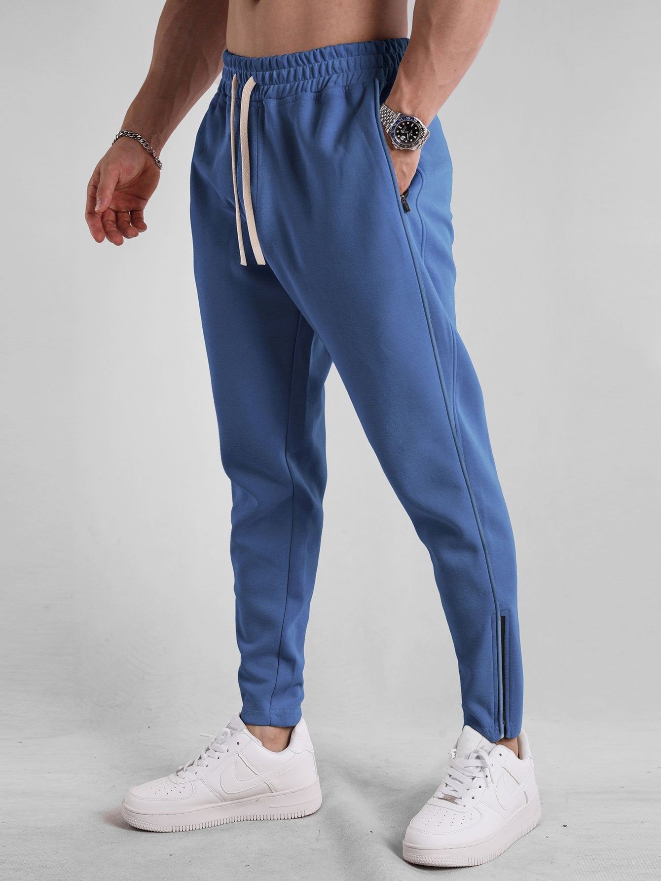 Pantalon de jogging à ourlet zippé