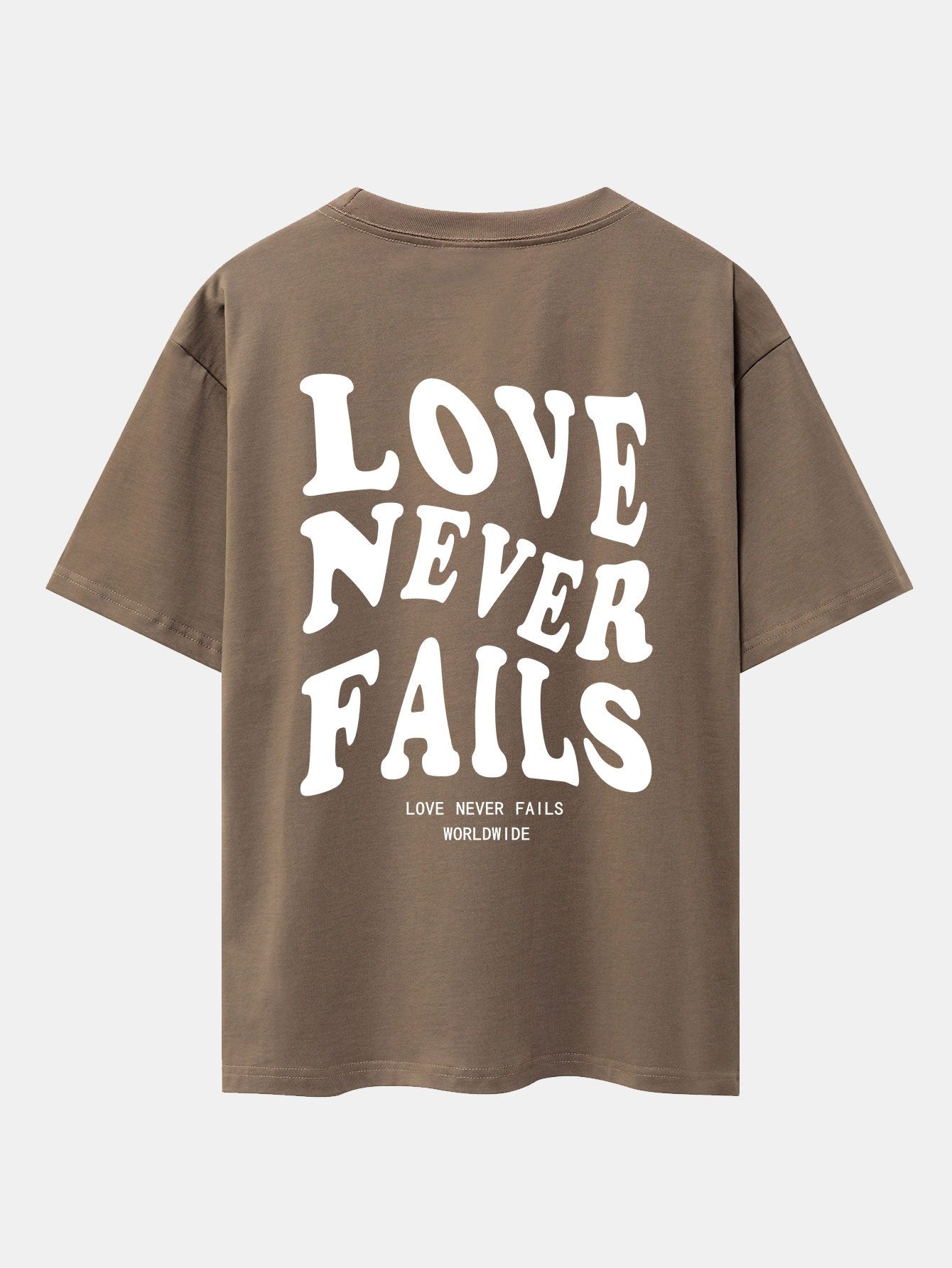 Slogan Back Print Dropped Shoulders Oversize T-Shirt