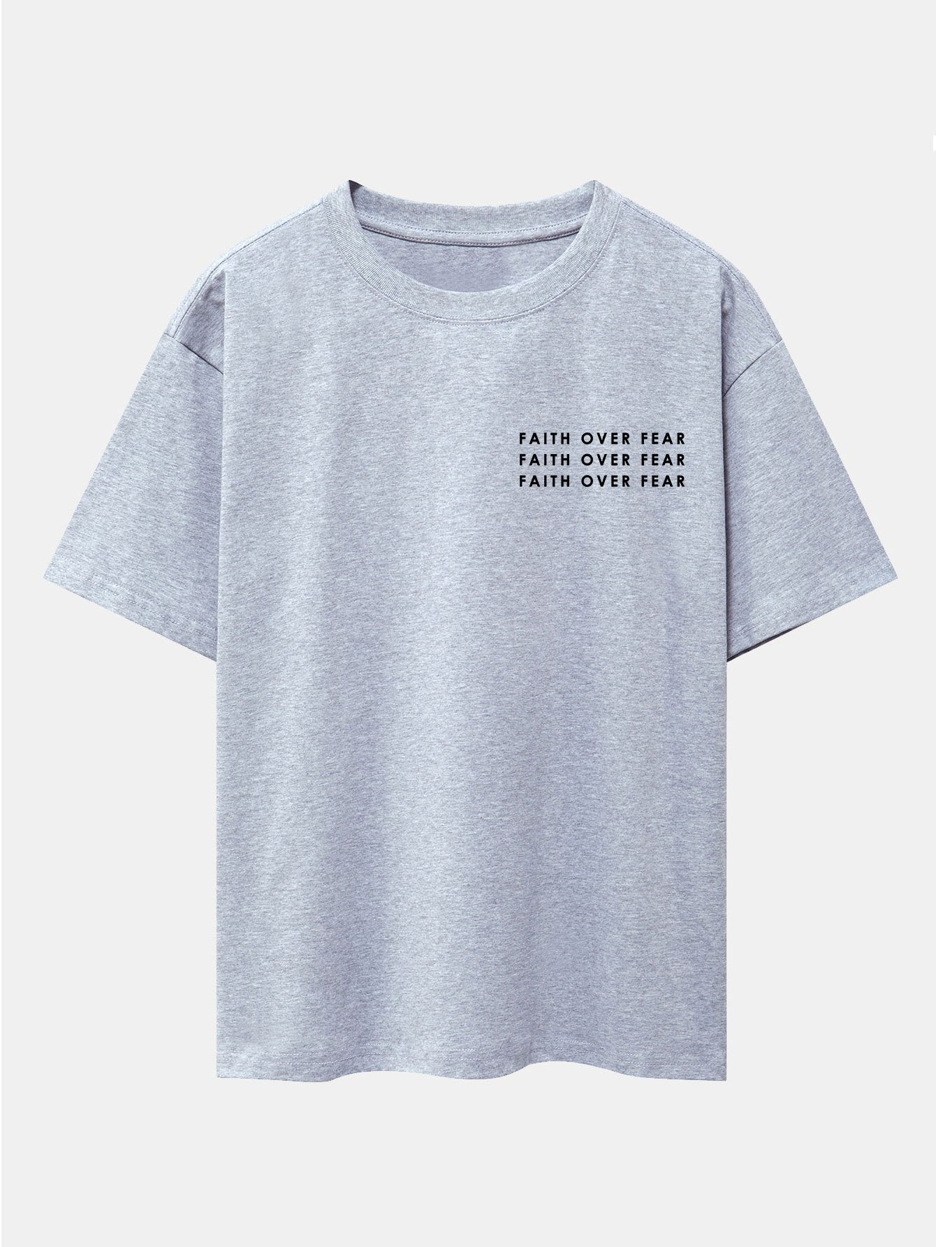 Slogan Print Drop Shoulder Oversize T-Shirt