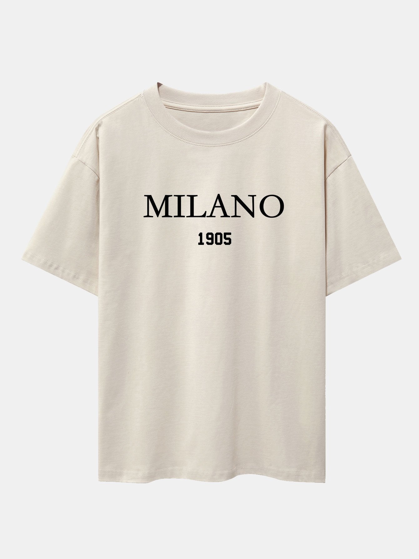 Milano Slogan Print Drop Shoulder Oversize T-Shirt