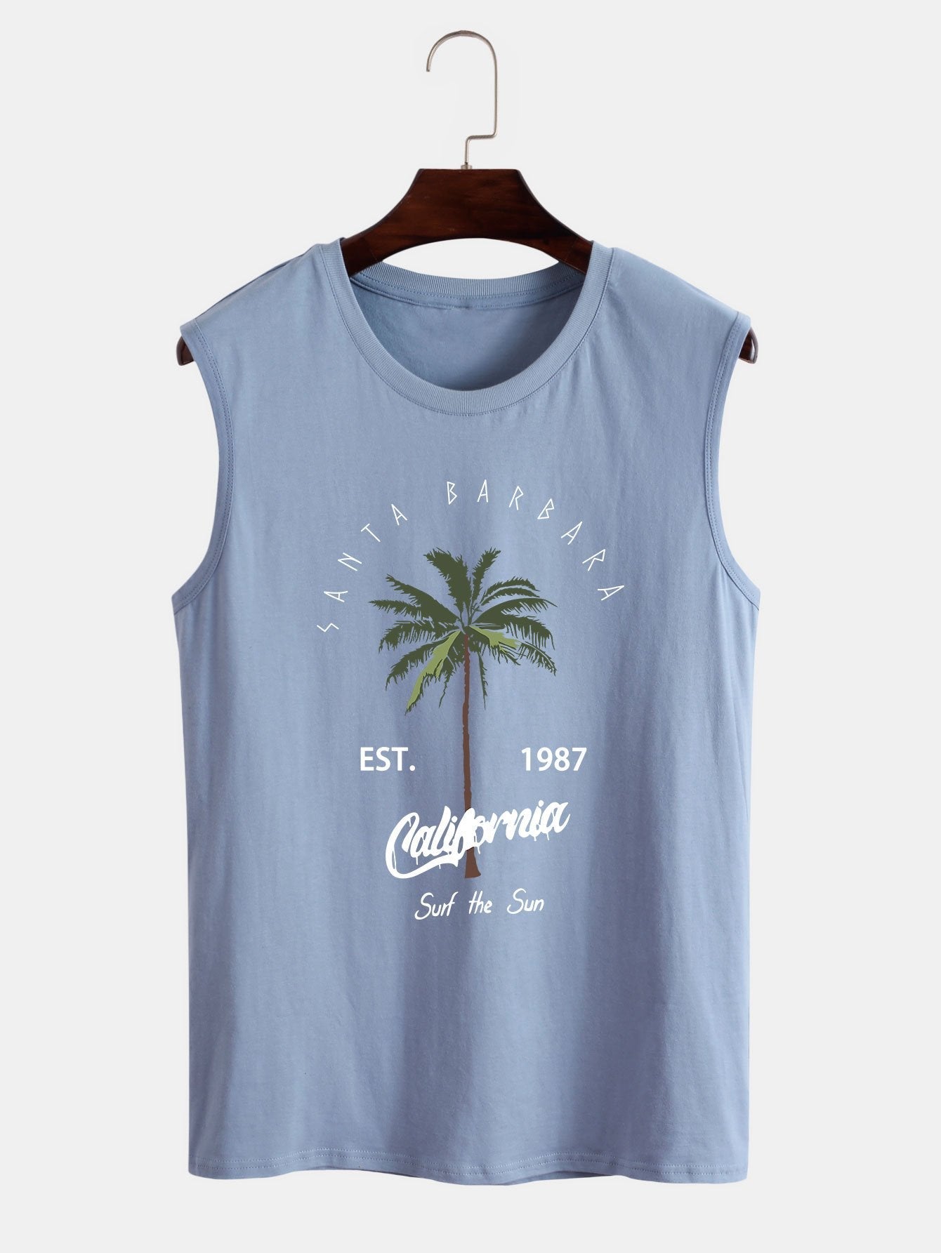 California Palm Tree Print Tank Top