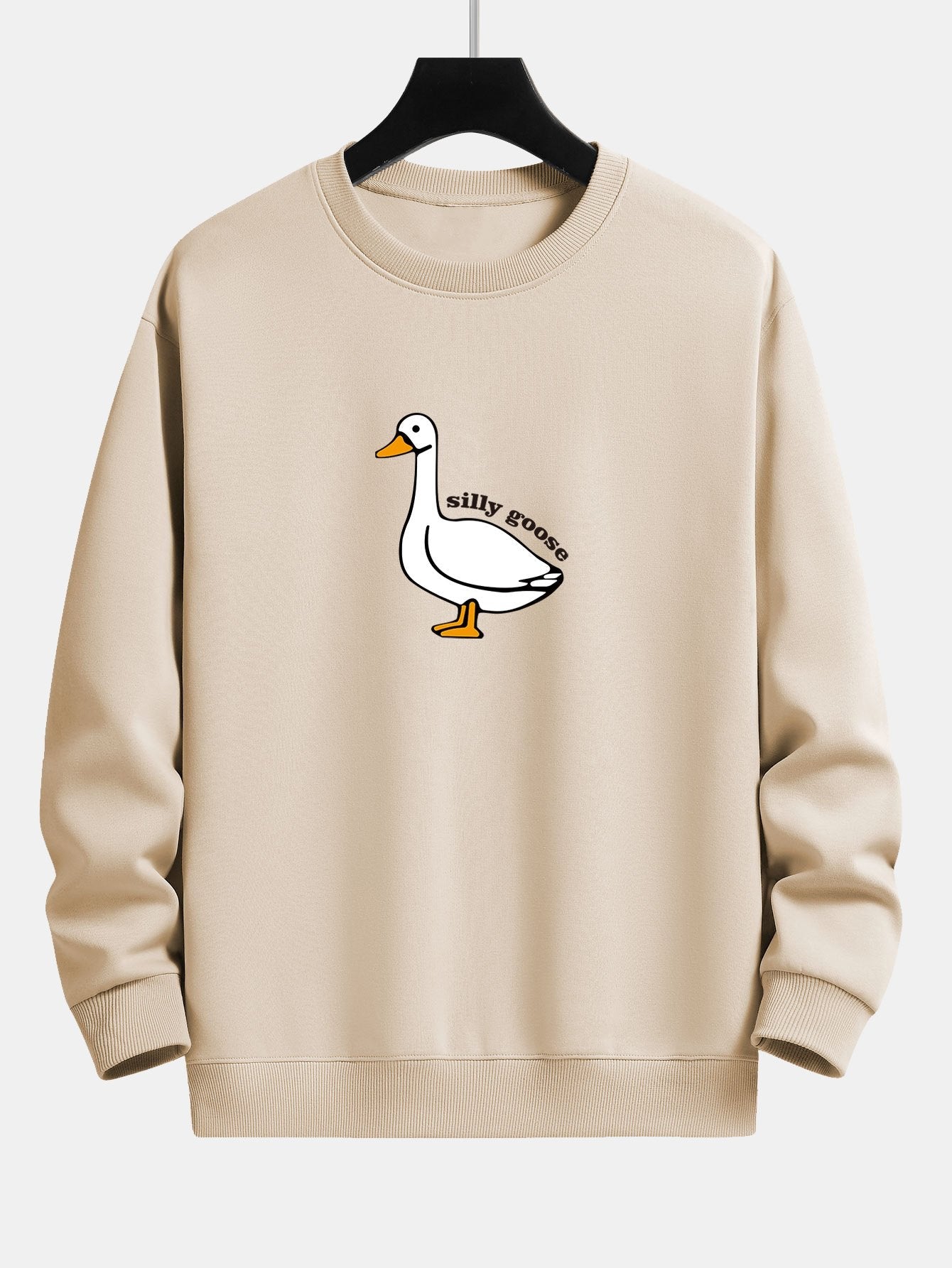 Sweat-shirt coupe décontractée à imprimé Silly Goose