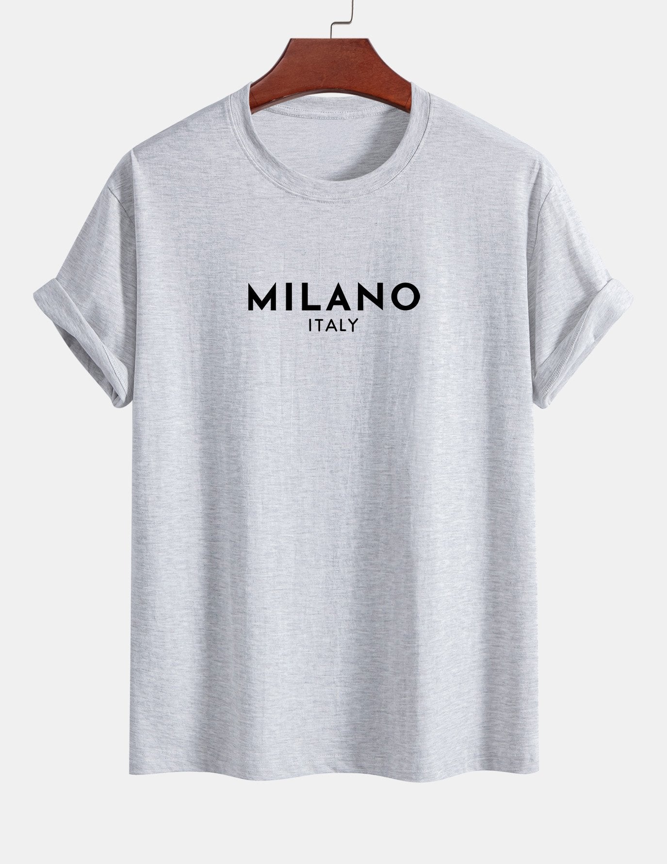 Regular Fit Milano Italy Print Cotton T-Shirt