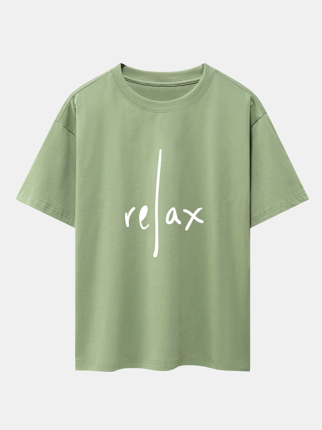 Relax Print Drop Shoulder Oversize T-Shirt