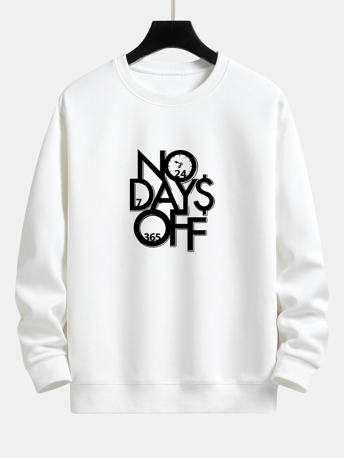 Sweat-shirt coupe décontractée à imprimé No Days Off