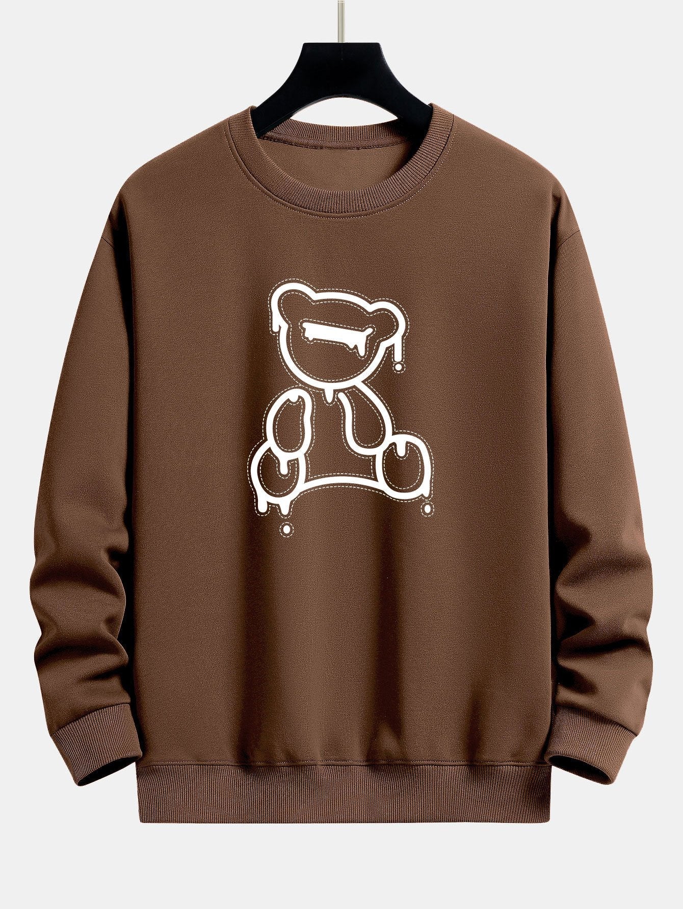 Line Bear Print Relax Fit Sweatshirt