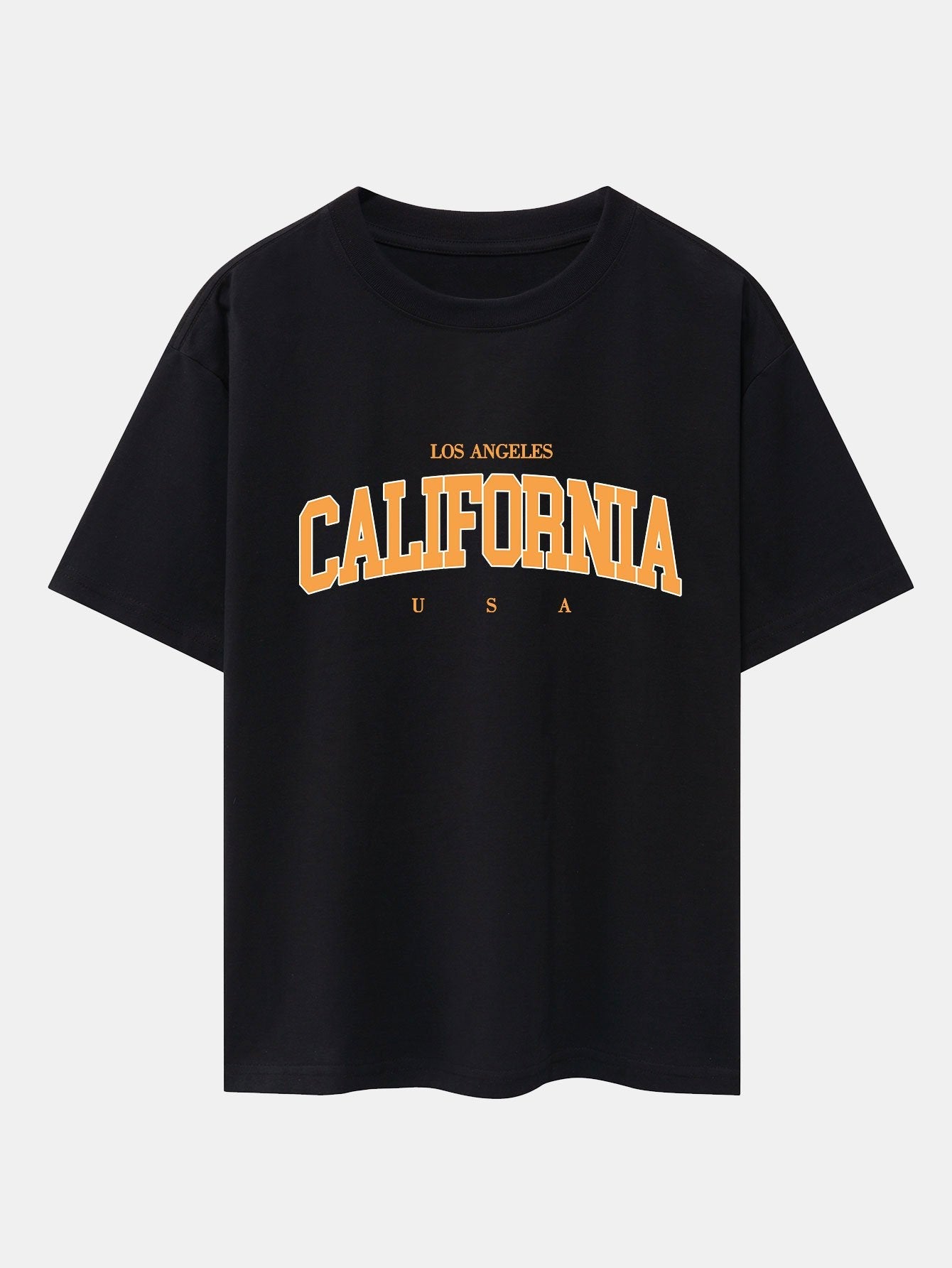 Los Angeles California Print Drop Shoulder Oversize T-Shirt