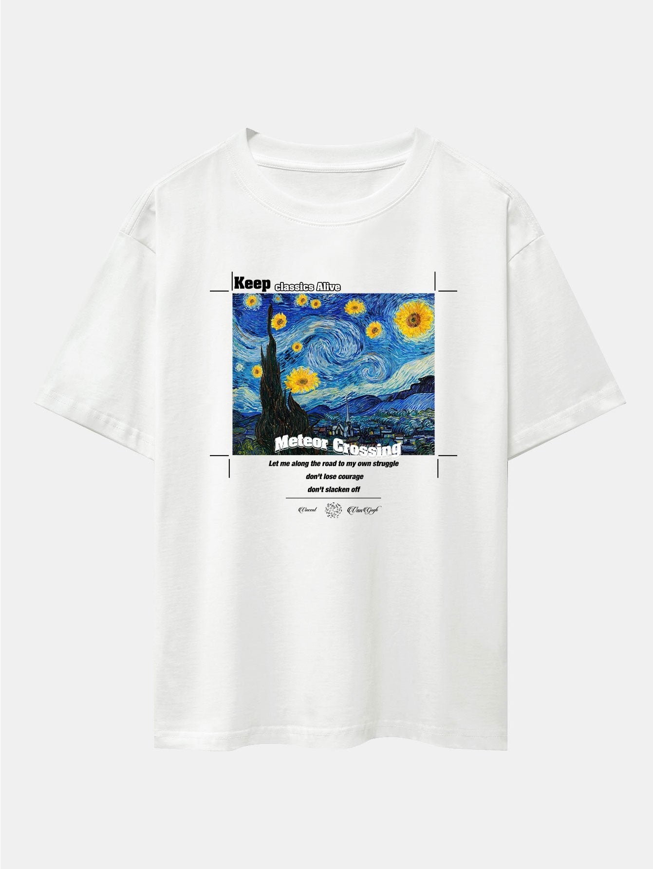 Abstract Painting Print Drop Shoulder Oversize T-Shirt