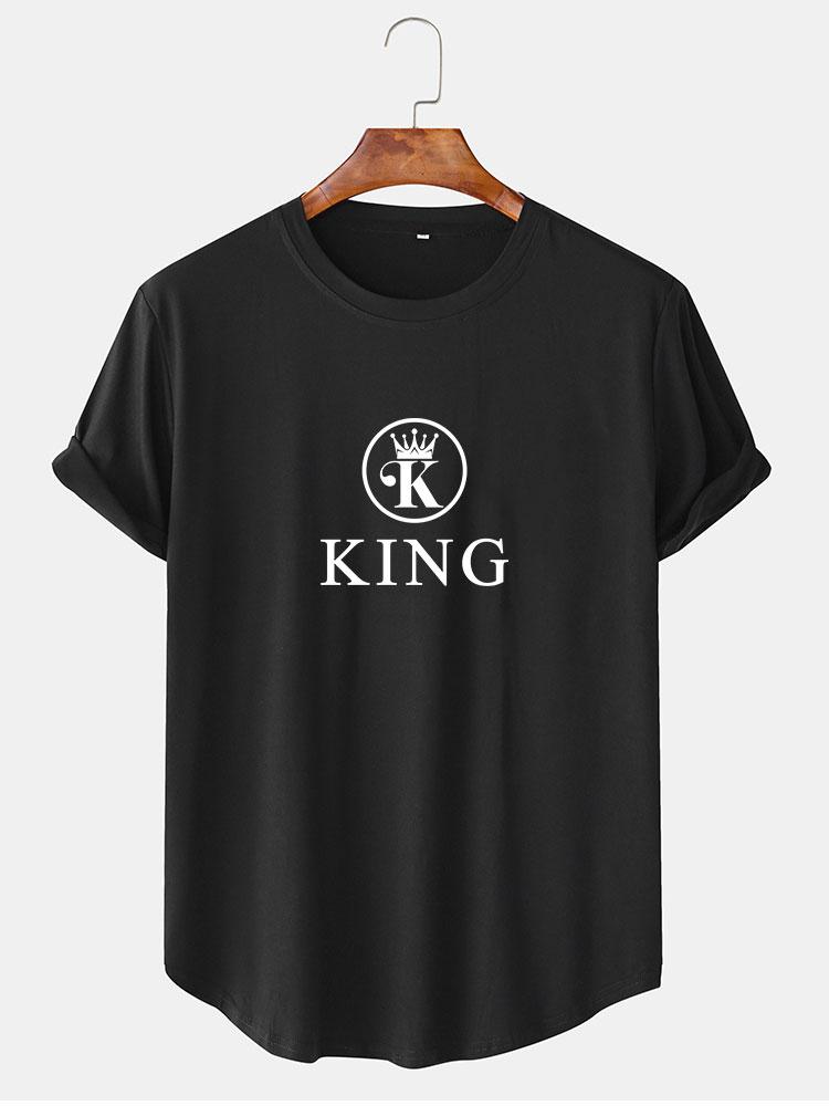 T-shirt imprimé King à ourlet arqué