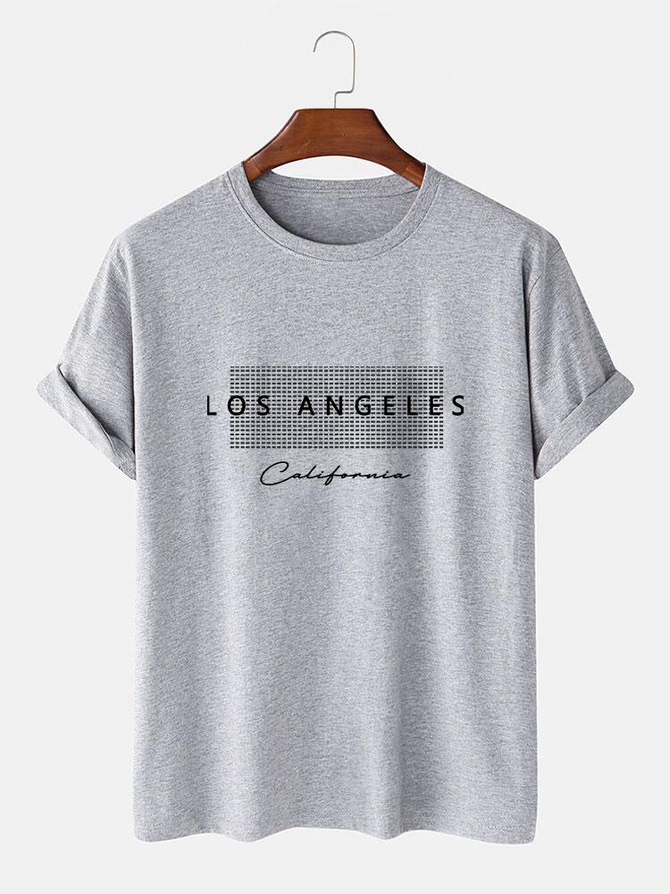 T-shirt imprimé à carreaux Los Angeles