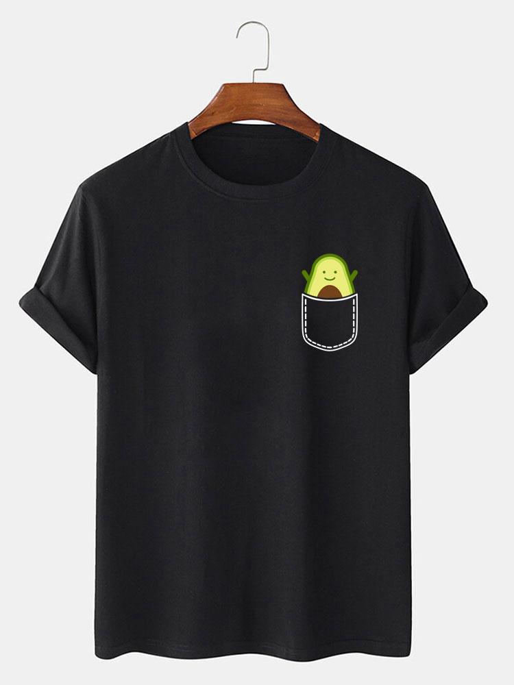 Pocket Avocado Print T-Shirt