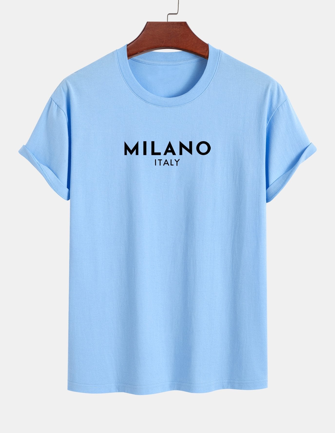 Regular Fit Milano Italy Print Cotton T-Shirt