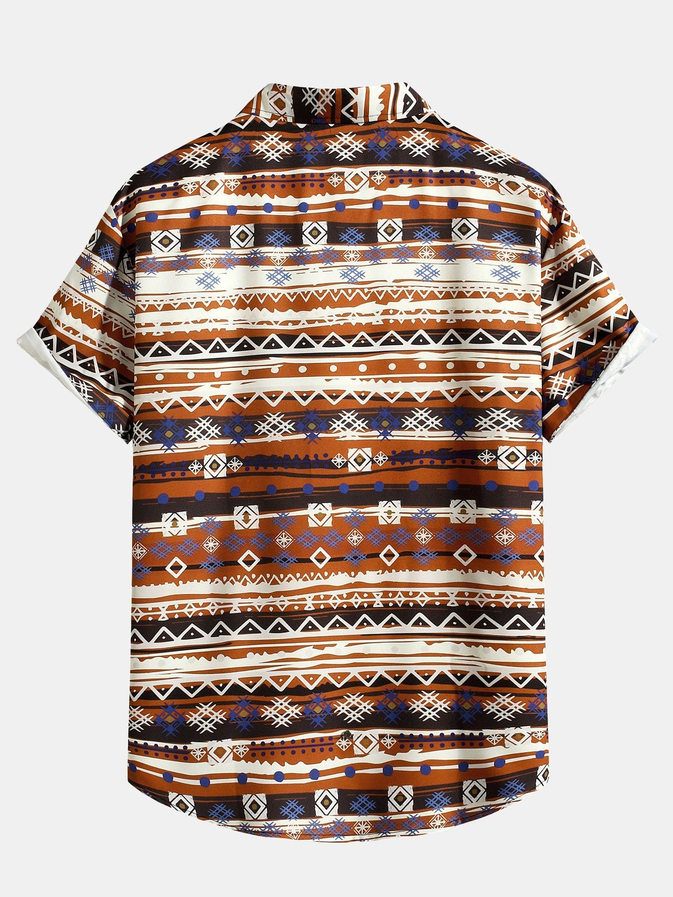 Chemise boutonnée à imprimé ethnique tribal