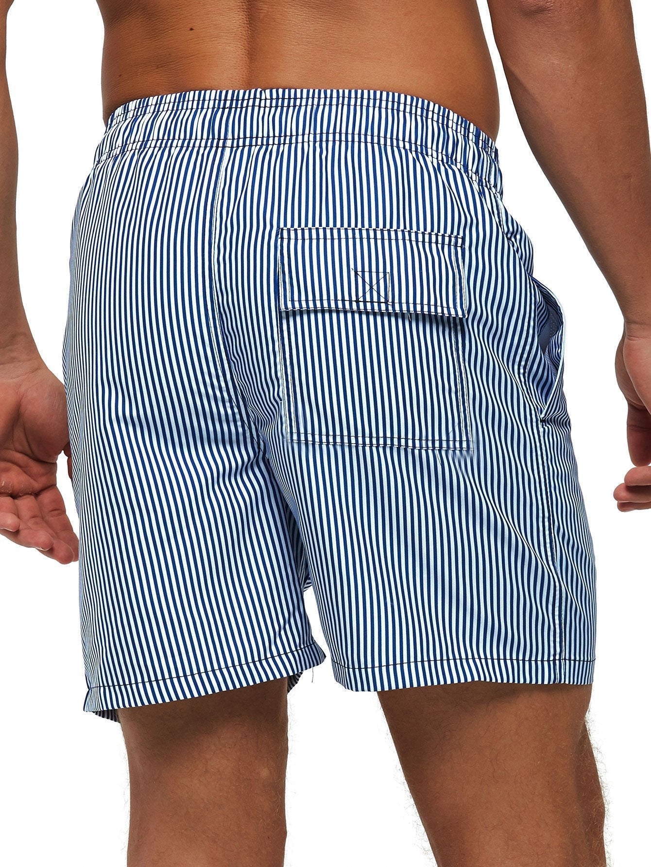 Stripe Print Swim Shorts