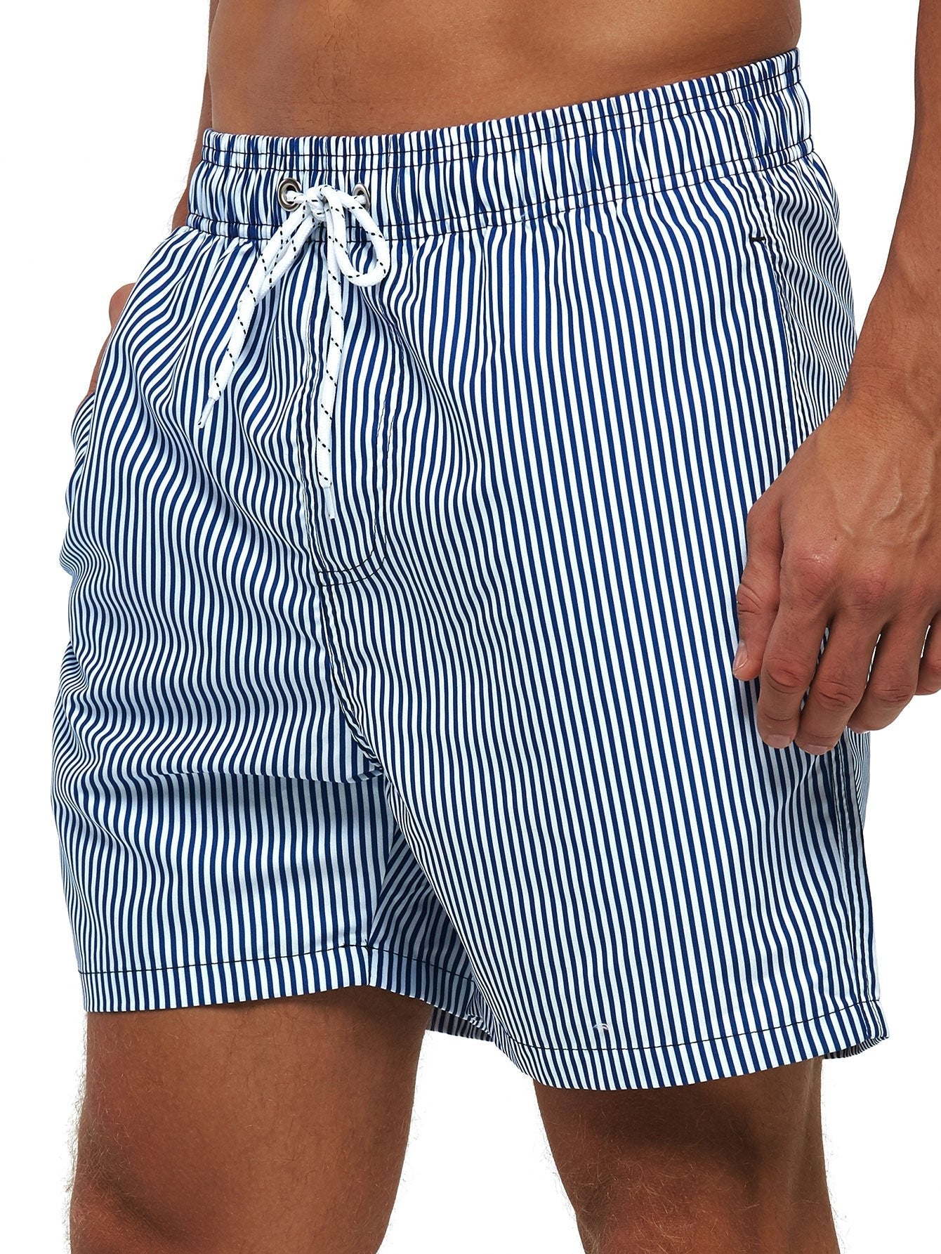 Stripe Print Swim Shorts