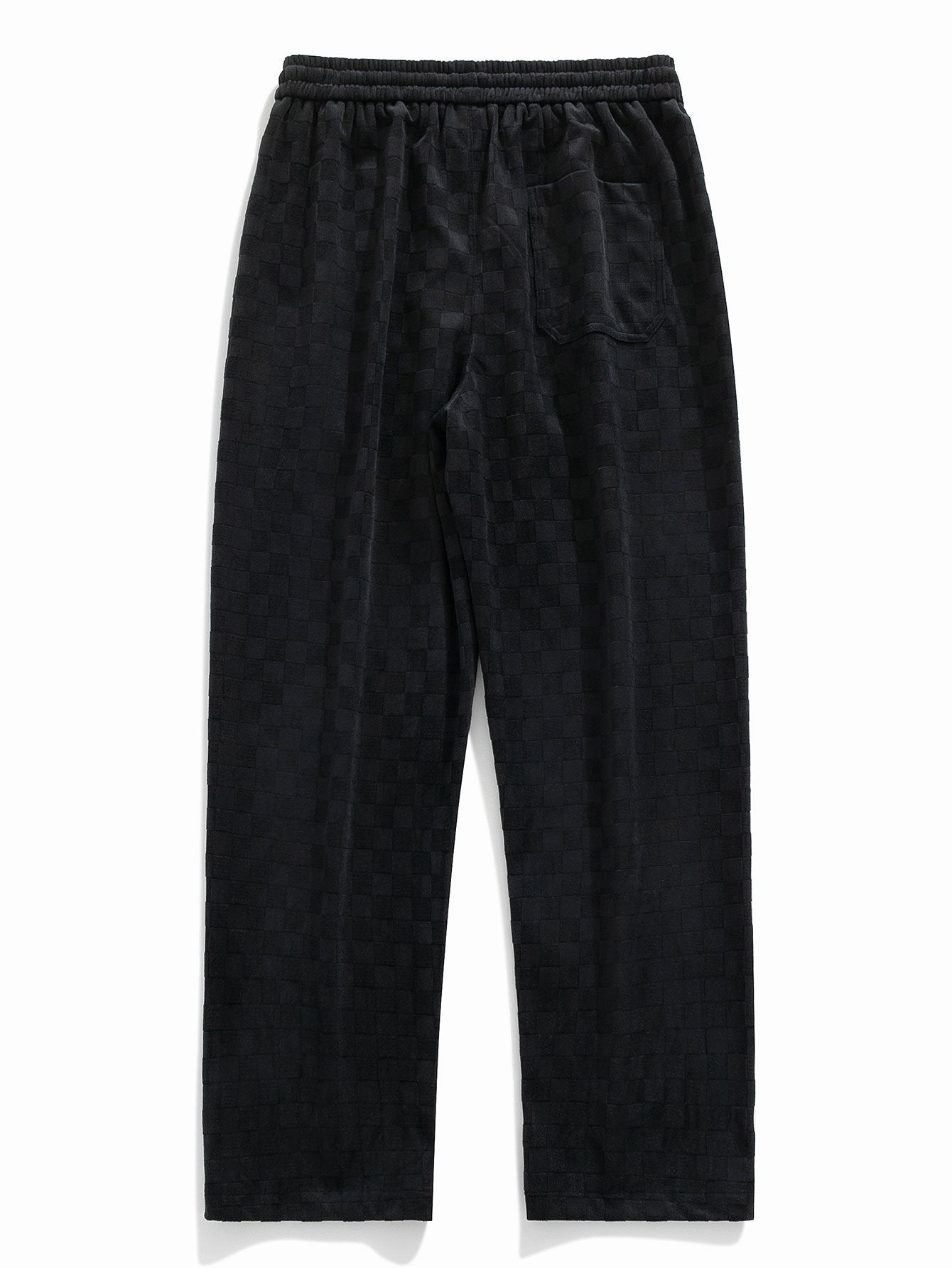 Pantalon droit à damier