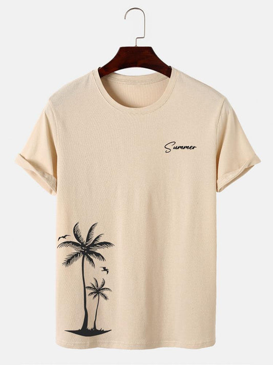 Summer Palm Tree Print T-Shirt