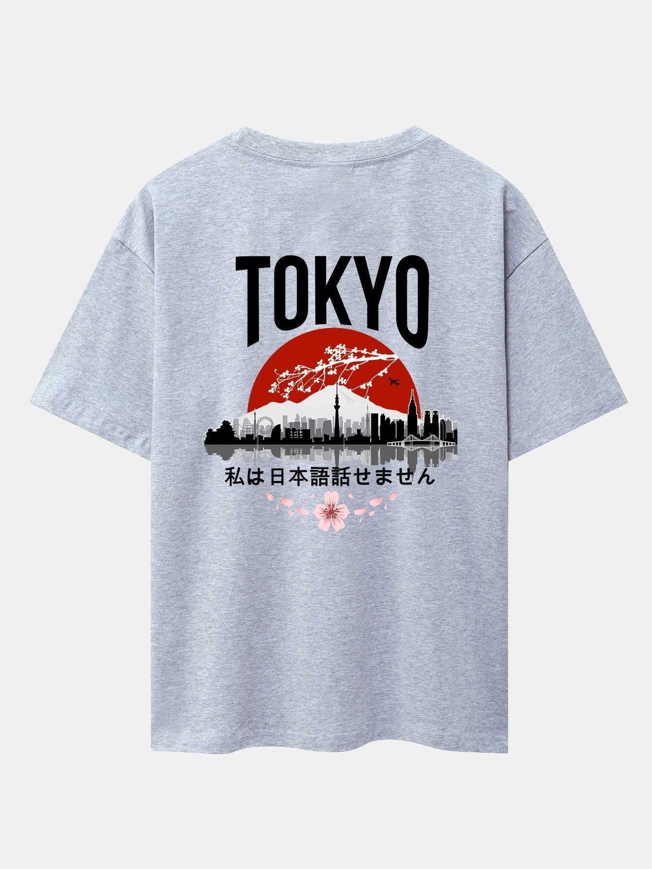 Tokyo Scenery Back Print Oversize T-Shirt