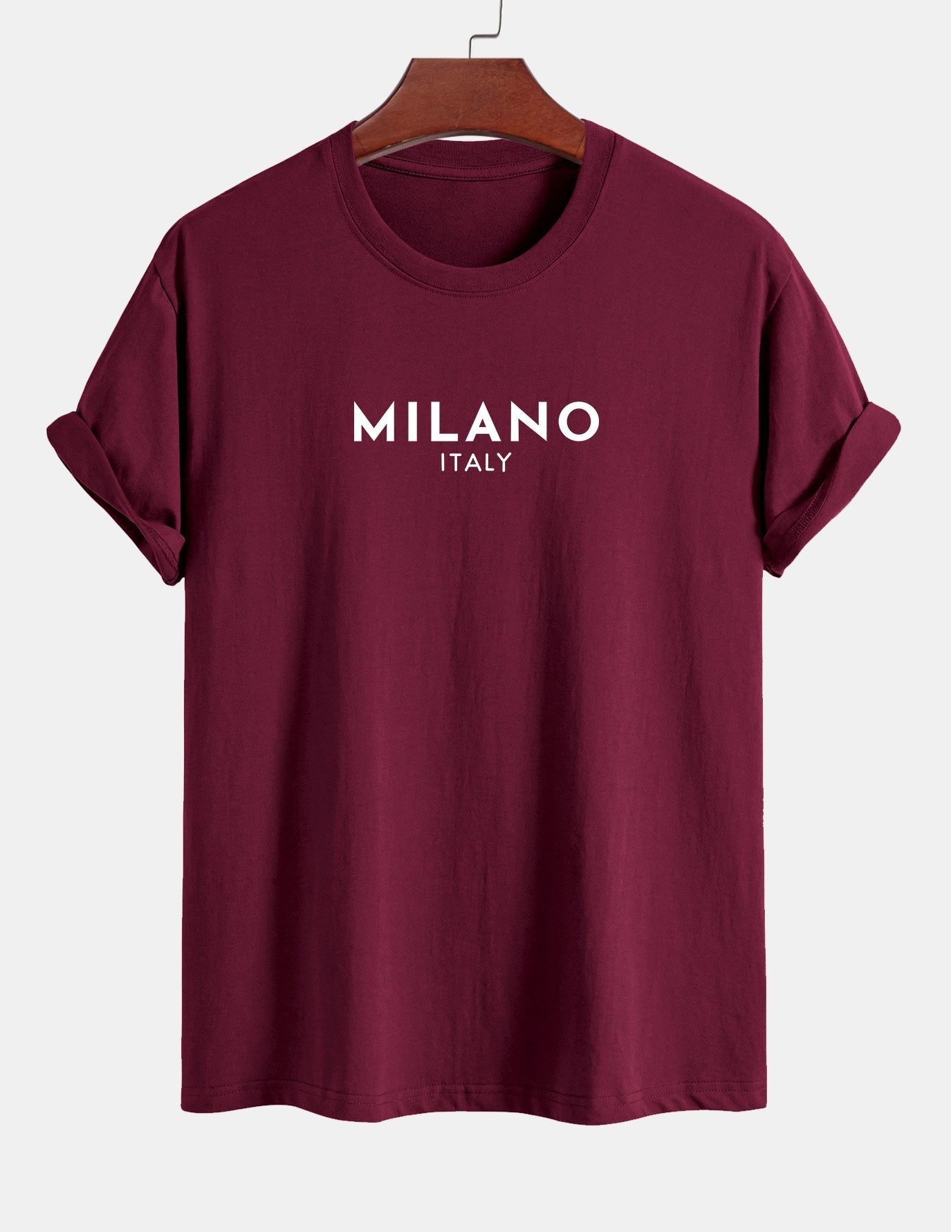 Regular Fit Milano Italy Print Cotton T-Shirt