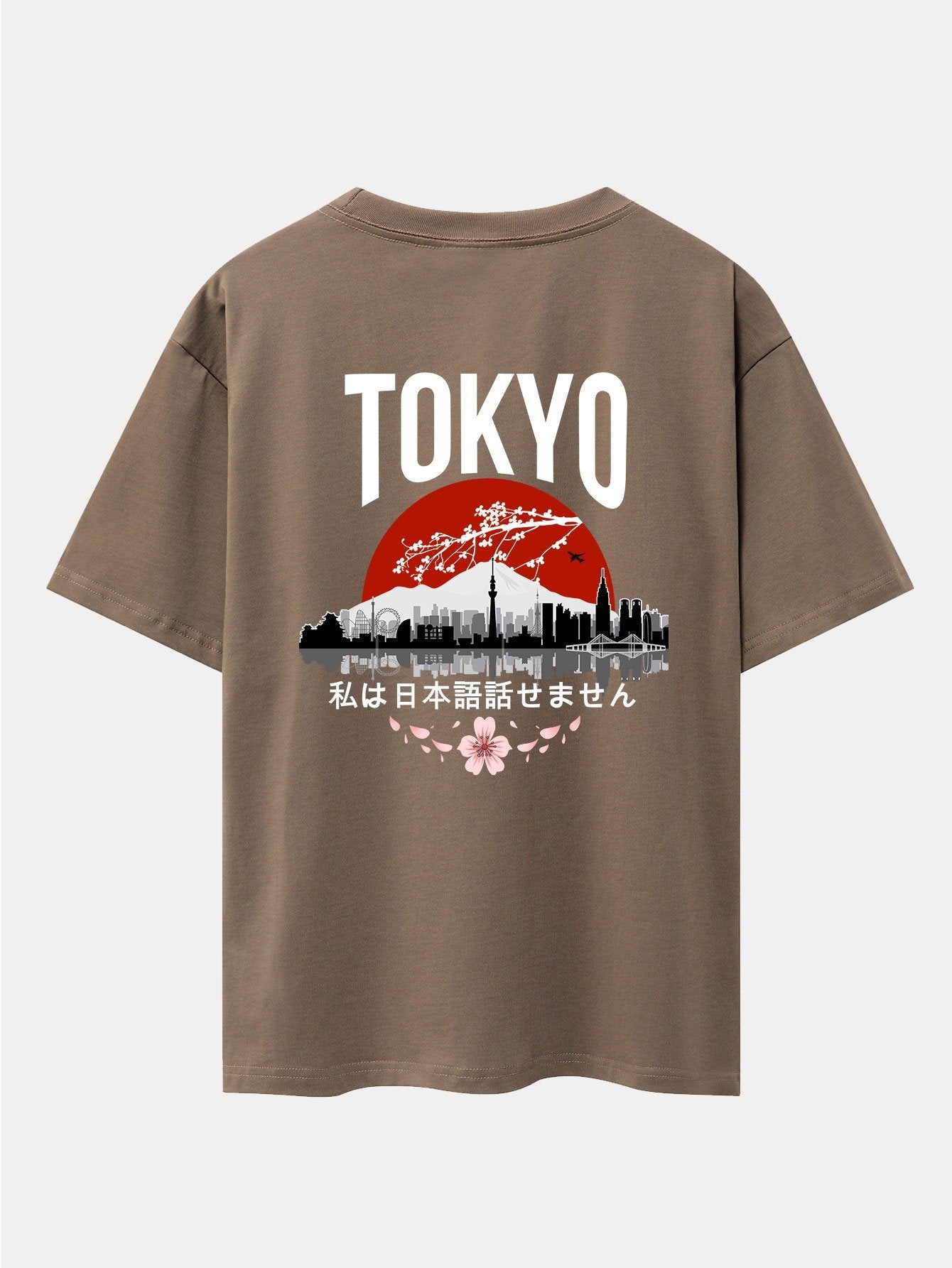 Tokyo Scenery Back Print Oversize T-Shirt