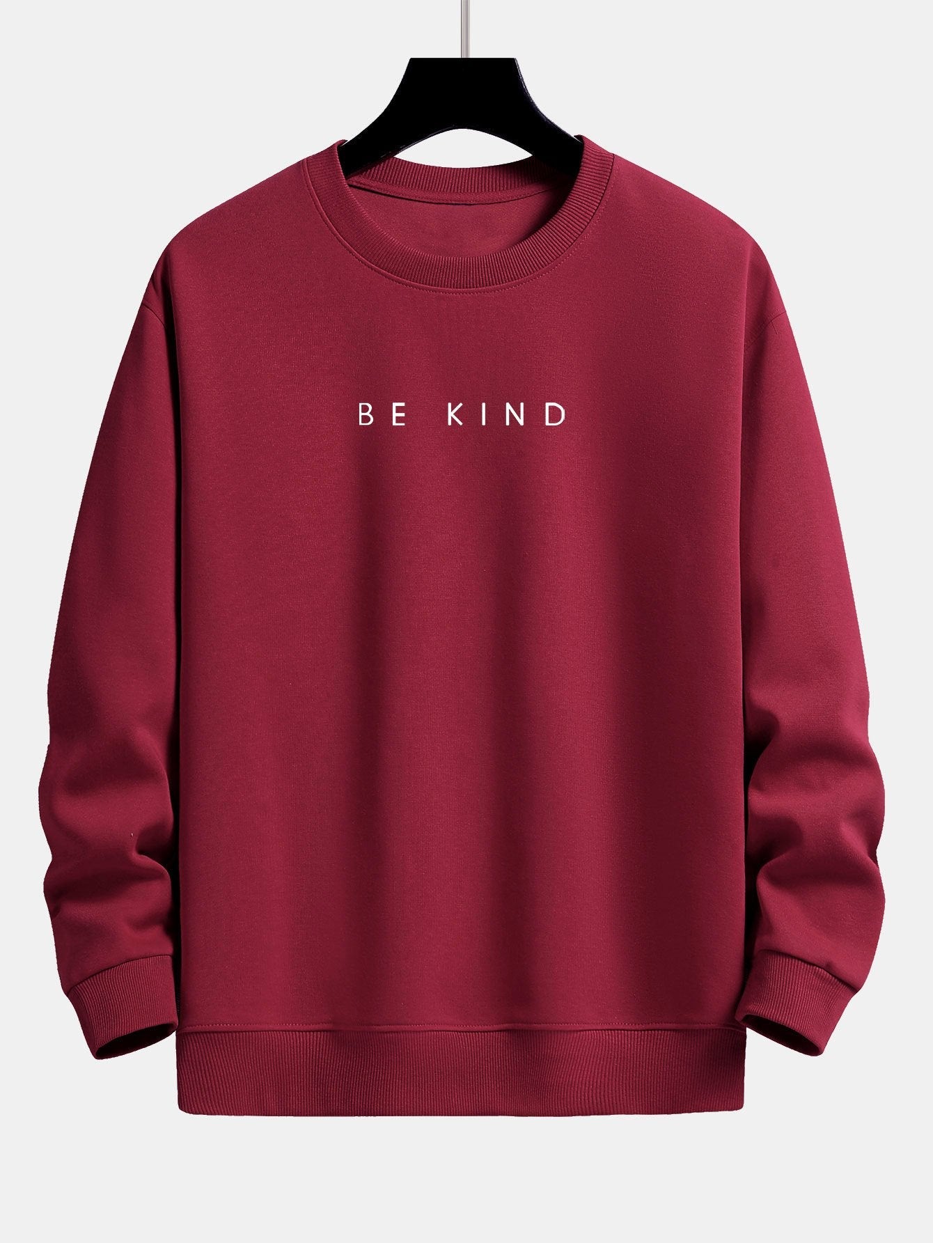 Sweat-shirt coupe décontractée à imprimé Be Kind