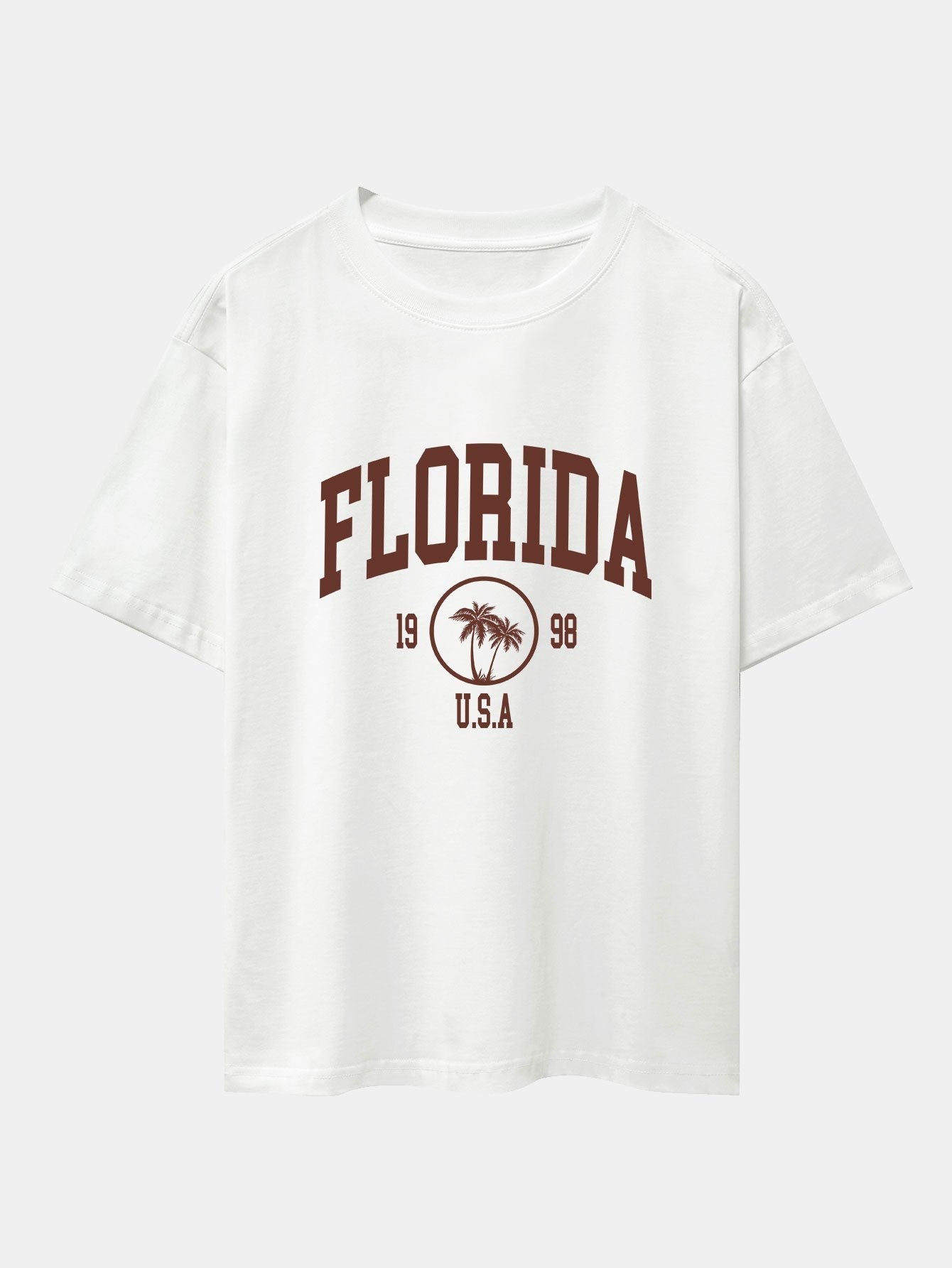 Florida Palm Tree Print Heavy Weight Oversize T-Shirt