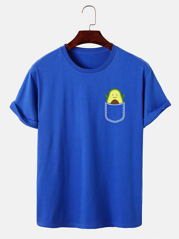 Pocket Avocado Print T-Shirt