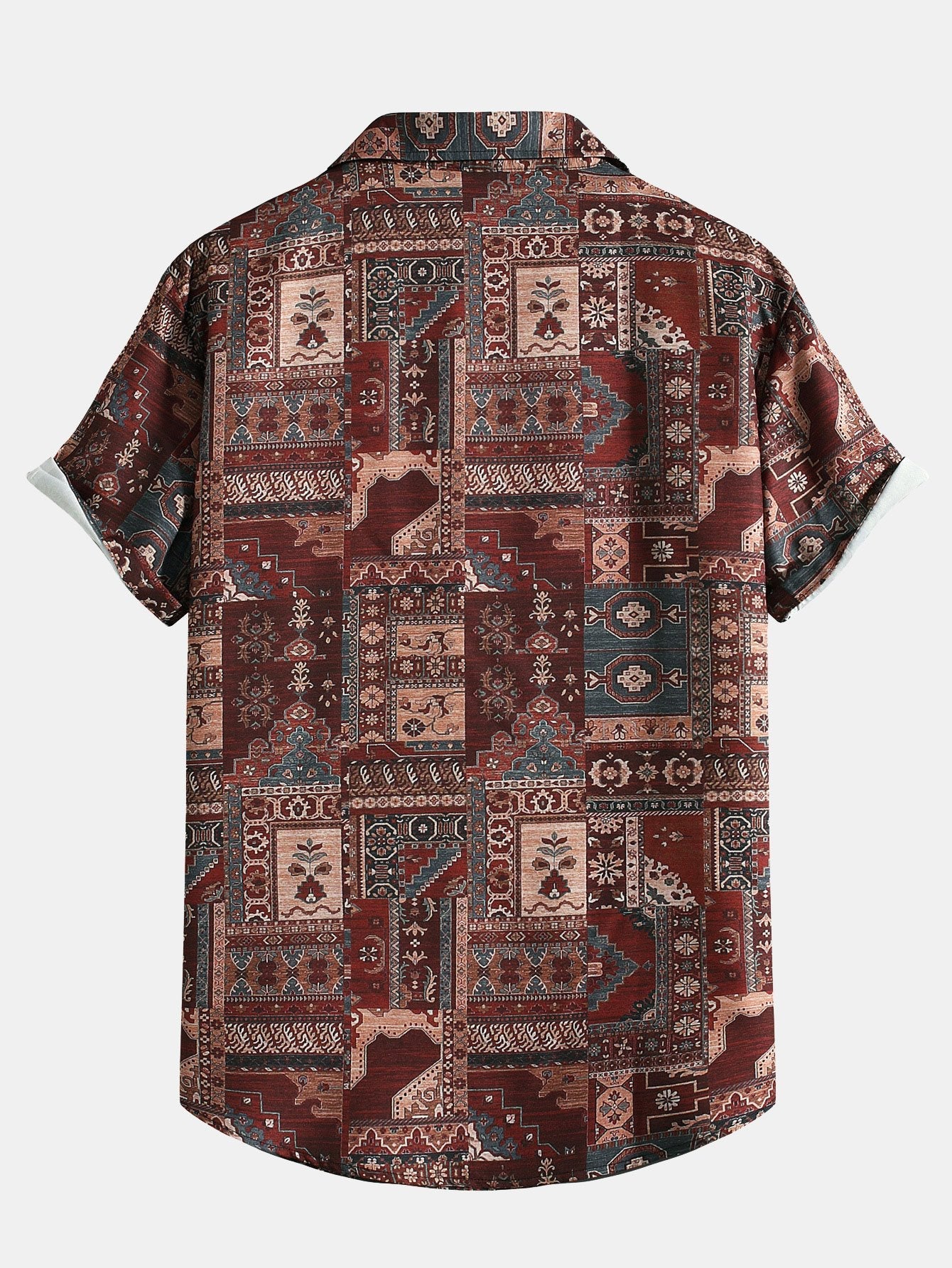 Chemise boutonnée à imprimé tribal