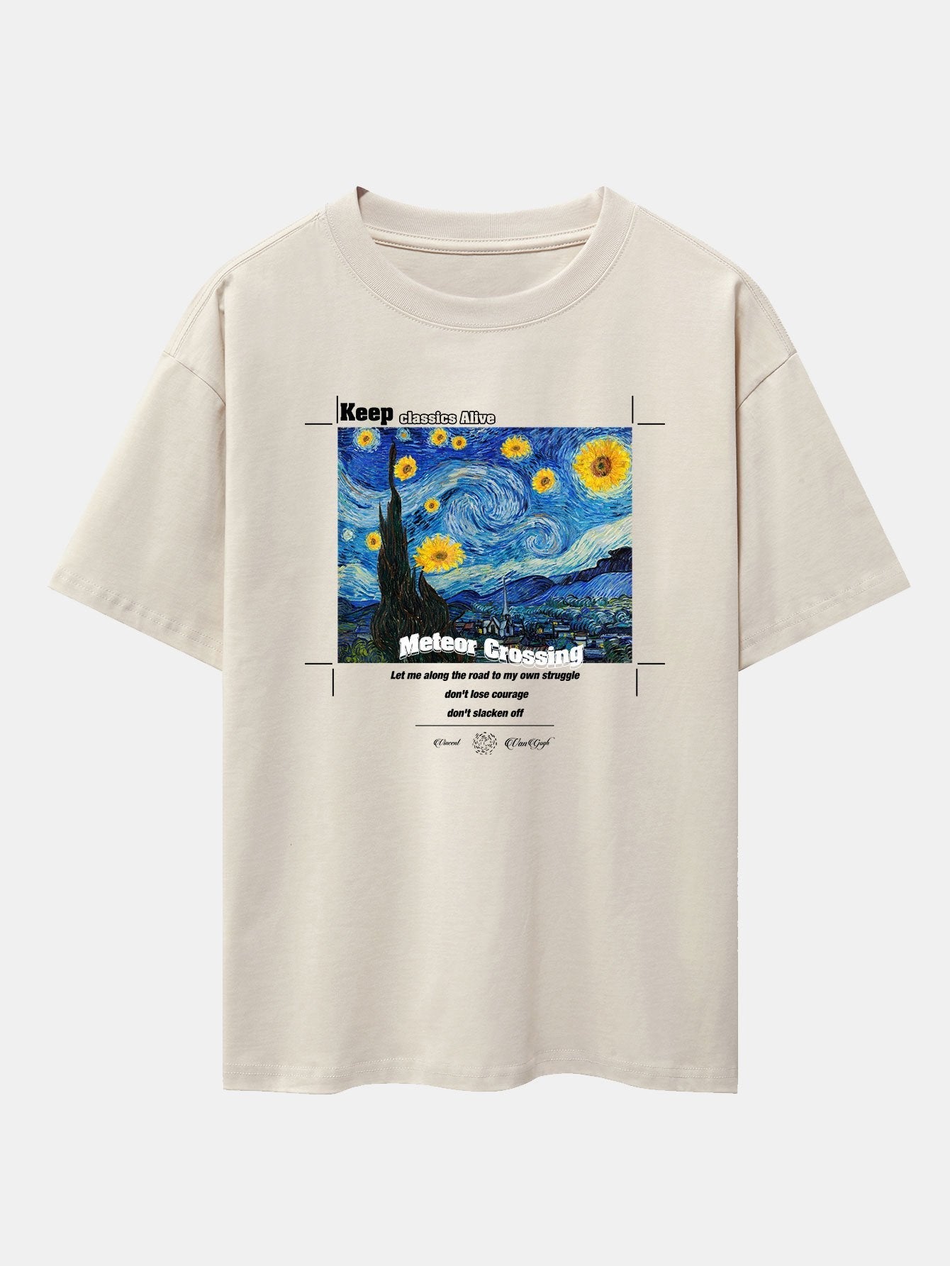 Abstract Painting Print Drop Shoulder Oversize T-Shirt