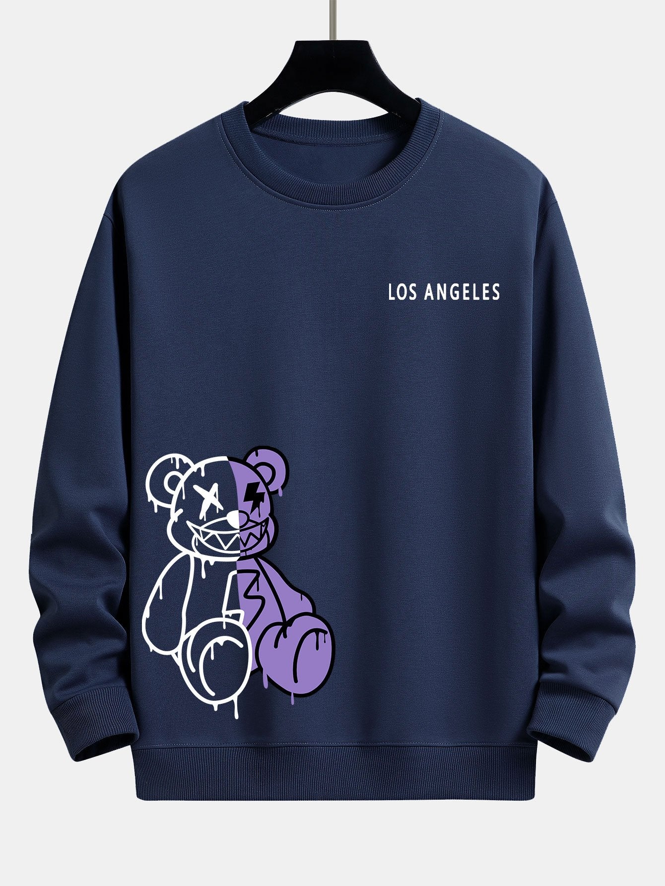 Los Angeles Dissolving Bear Print Relax Fit Sweatshirt