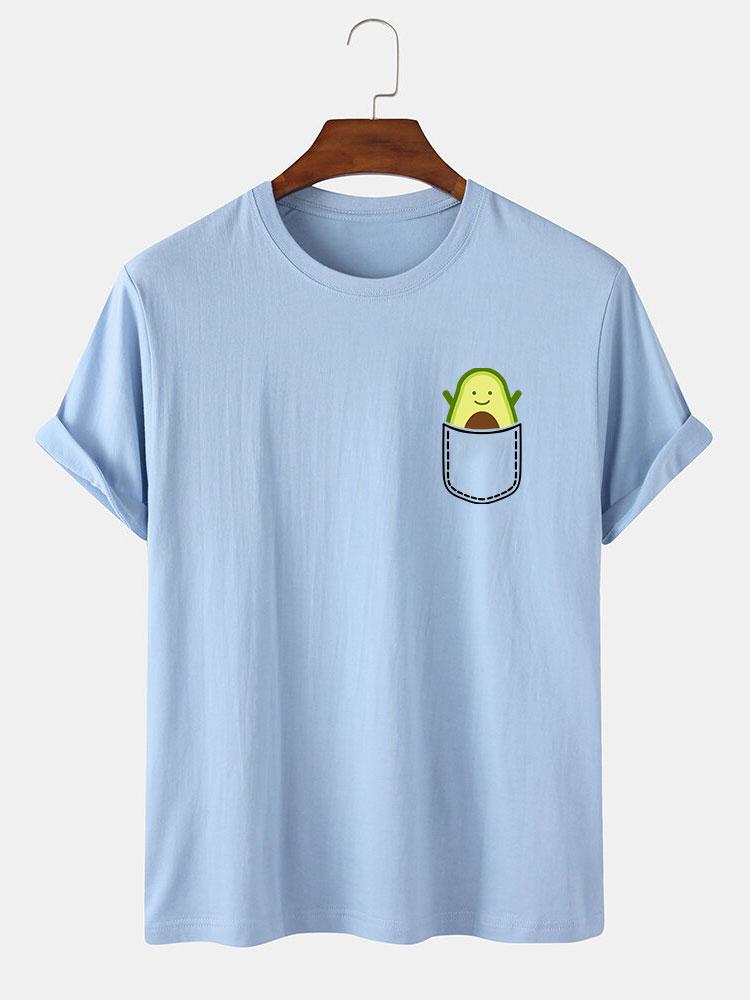 Pocket Avocado Print T-Shirt