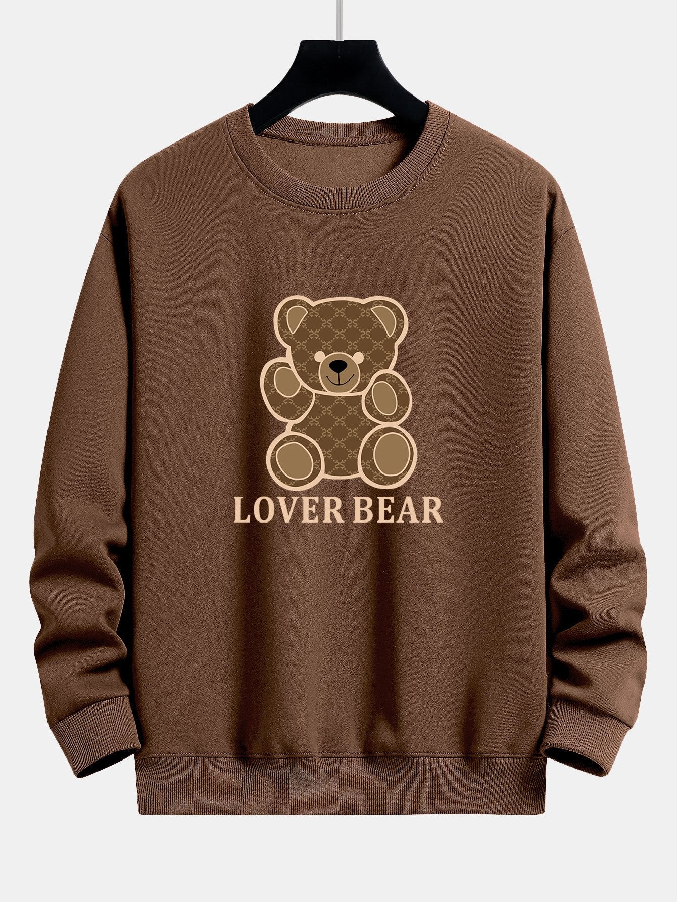 Sweat-shirt coupe décontractée à imprimé Lover Bear