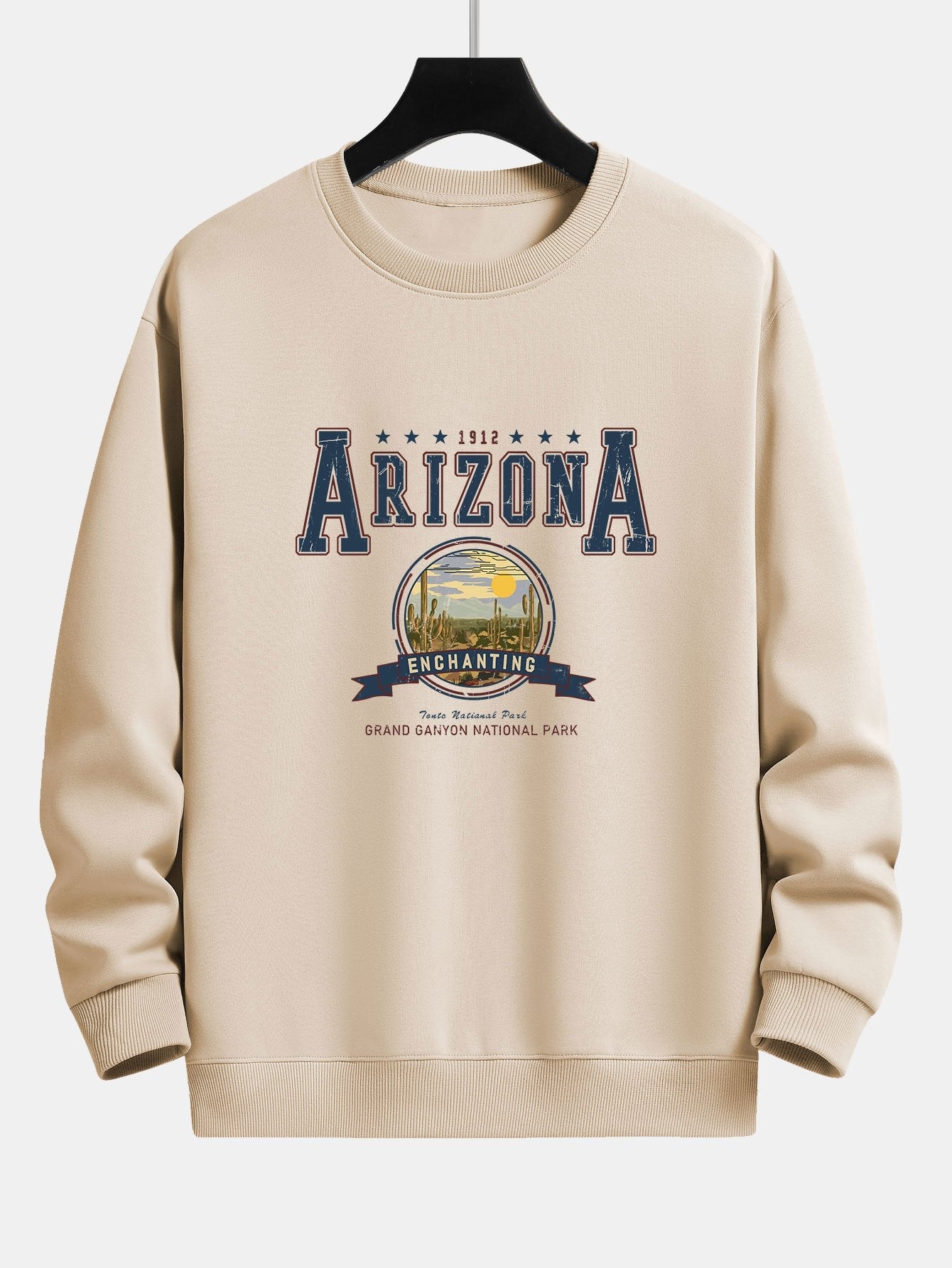 Sweat-shirt coupe décontractée à imprimé illustration de l'Arizona