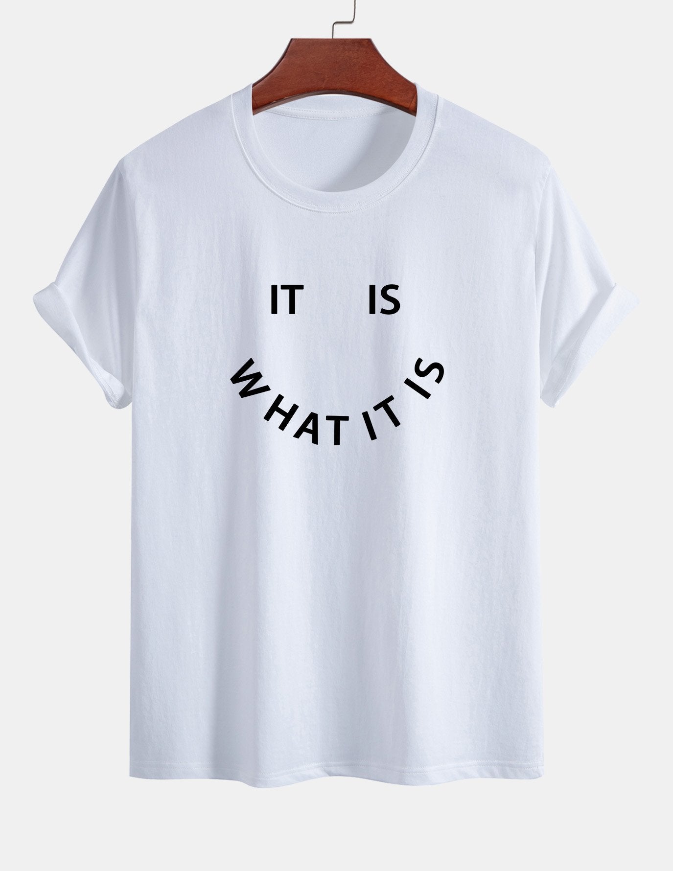 Regular Fit It Is What It Is Print Cotton T-Shirt