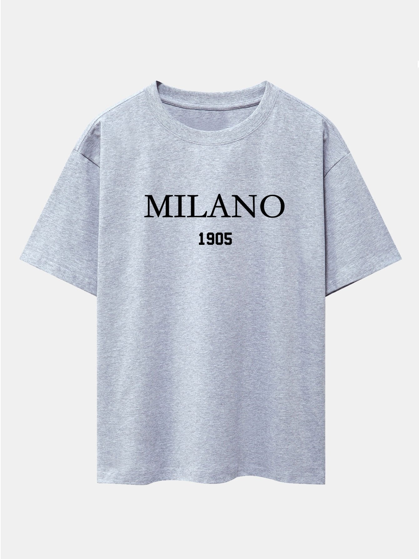 Milano Slogan Print Drop Shoulder Oversize T-Shirt