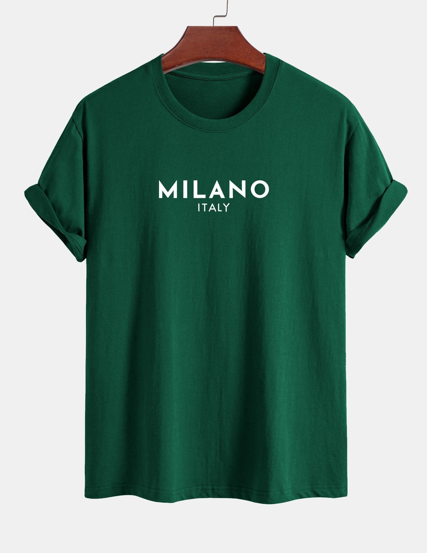 Regular Fit Milano Italy Print Cotton T-Shirt