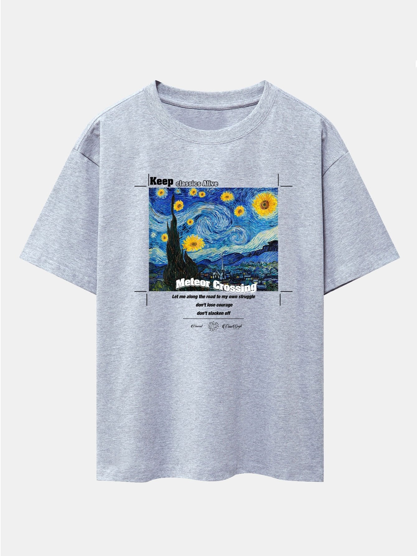 Abstract Painting Print Drop Shoulder Oversize T-Shirt