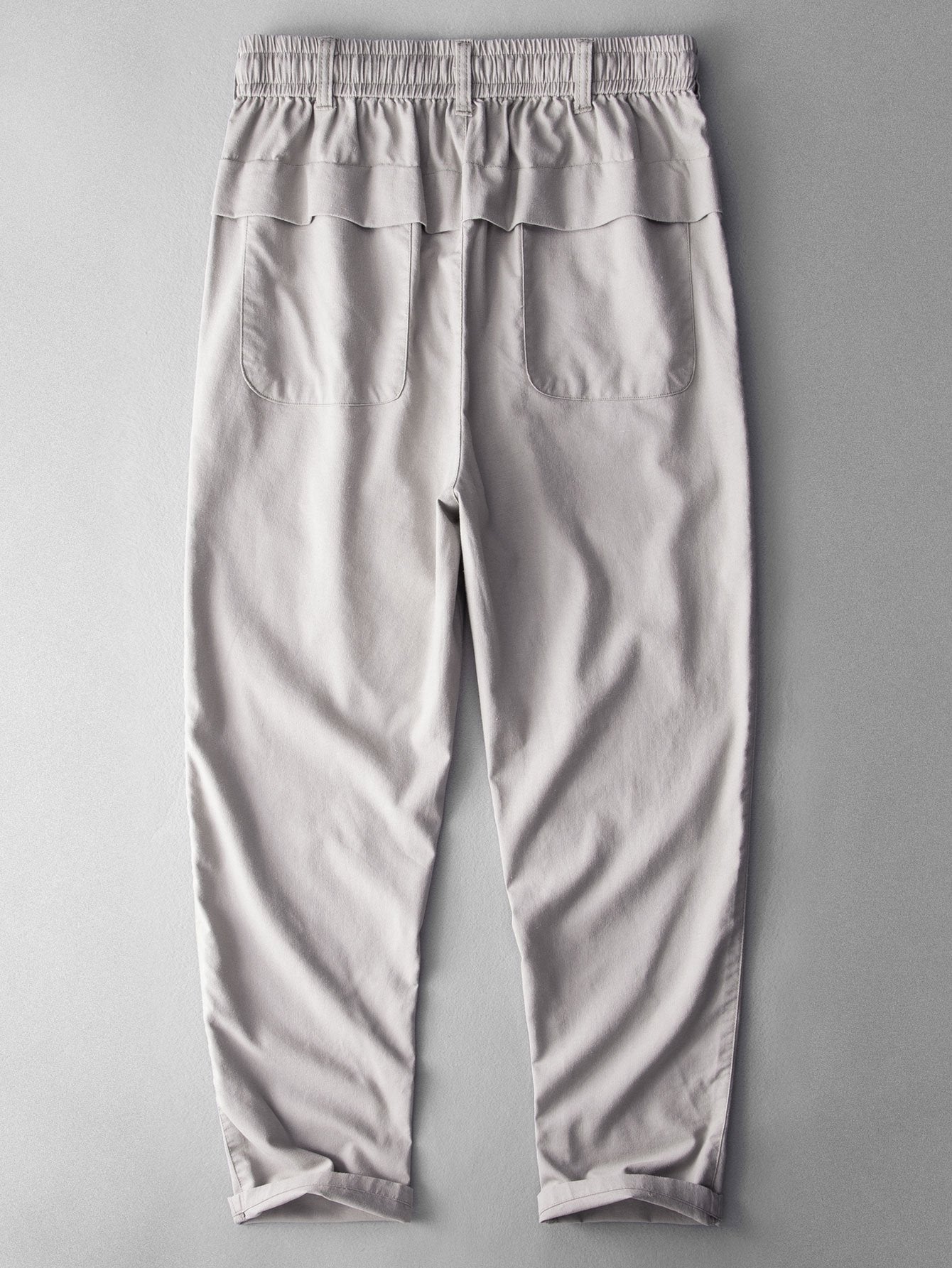 Straight Leg Linen Cotton Blend Pants