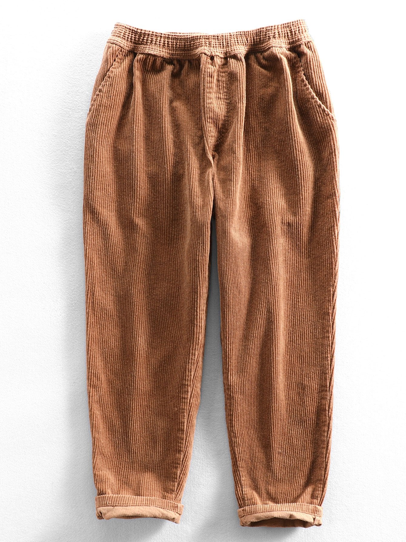 Cotton Corduroy Cropped Pants