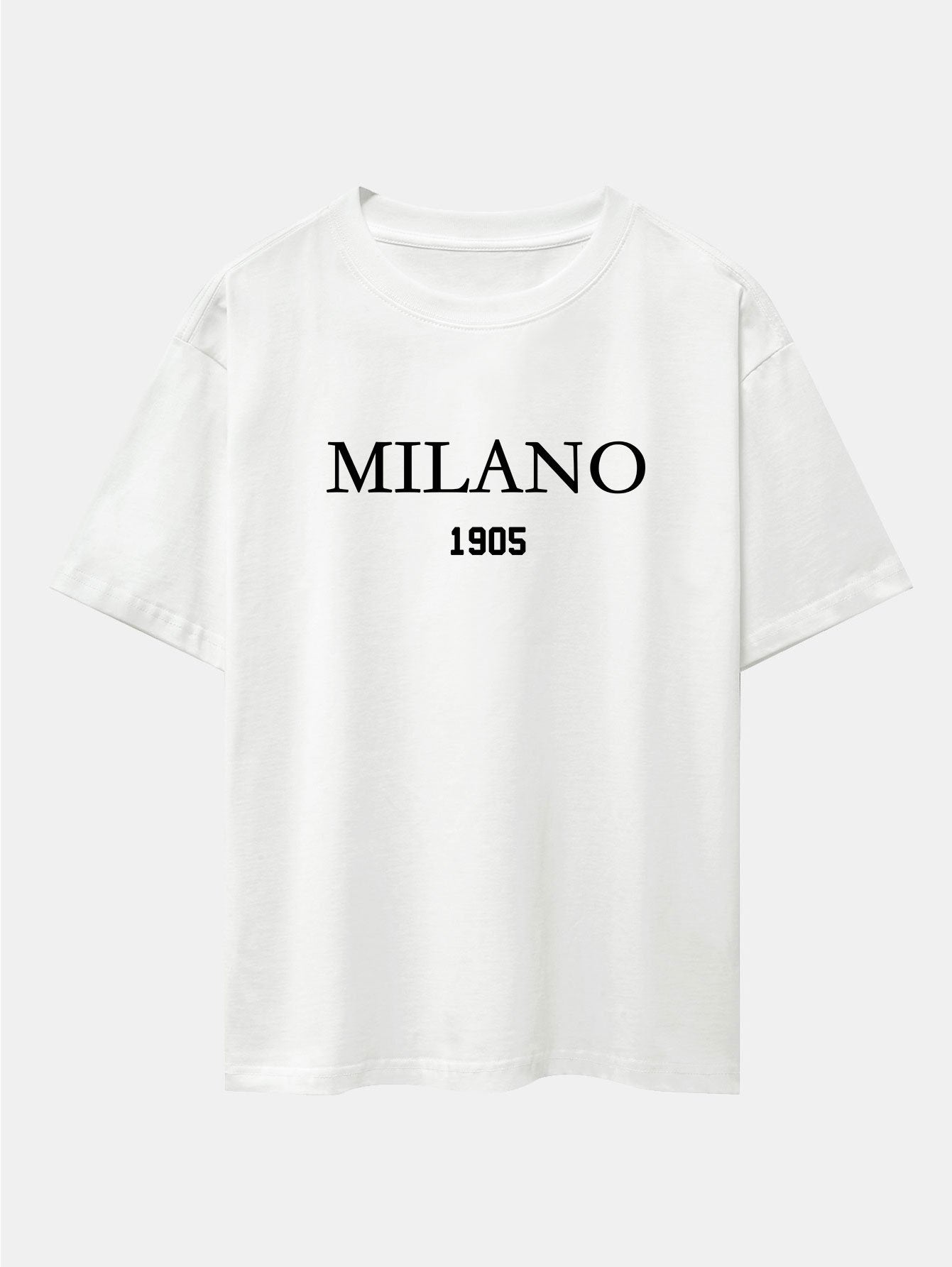 Milano Slogan Print Drop Shoulder Oversize T-Shirt