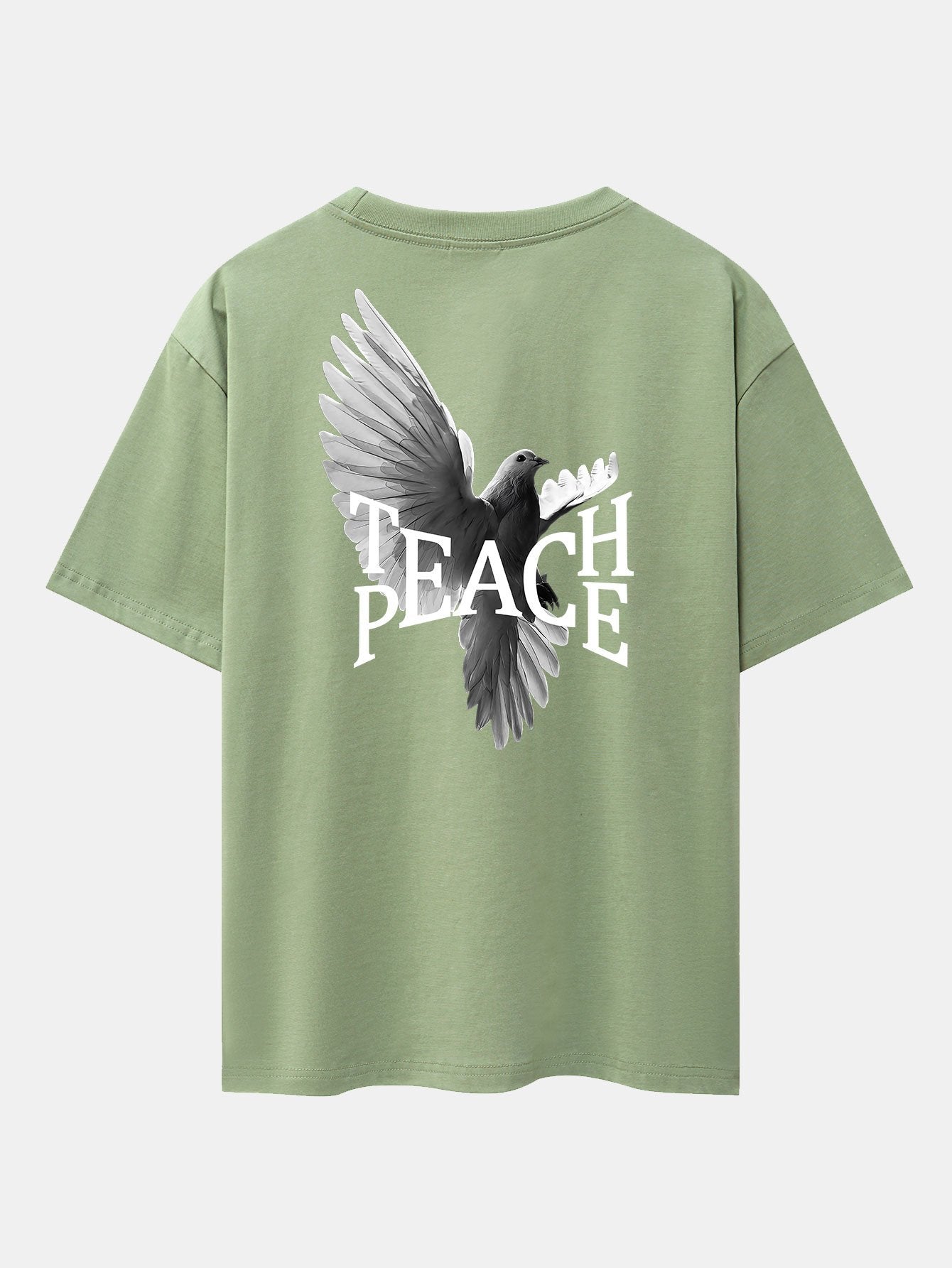 T-shirt oversize à épaules tombantes et imprimé au dos avec slogan Pigeon 