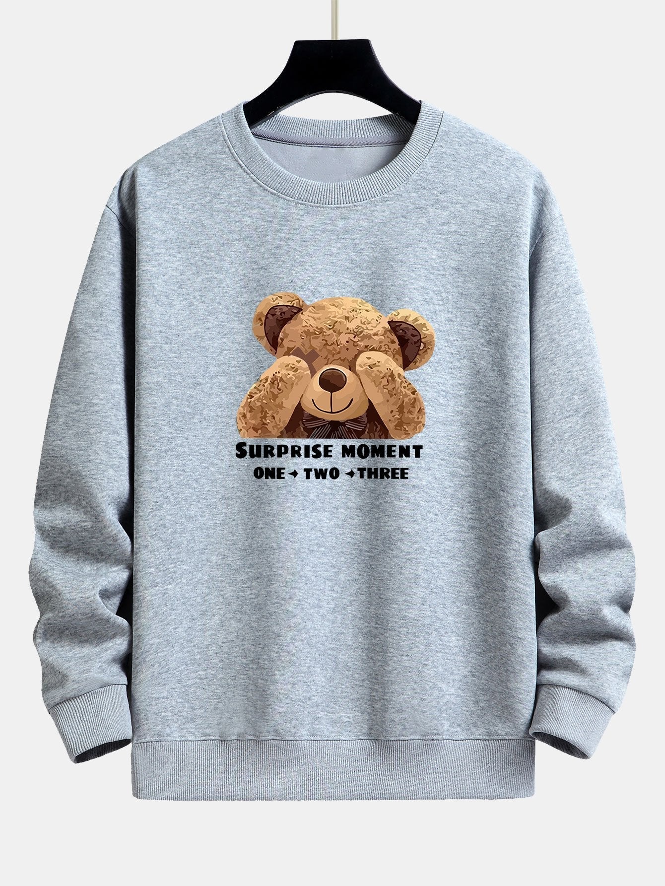 Sweat-shirt coupe décontractée à imprimé slogan Bear