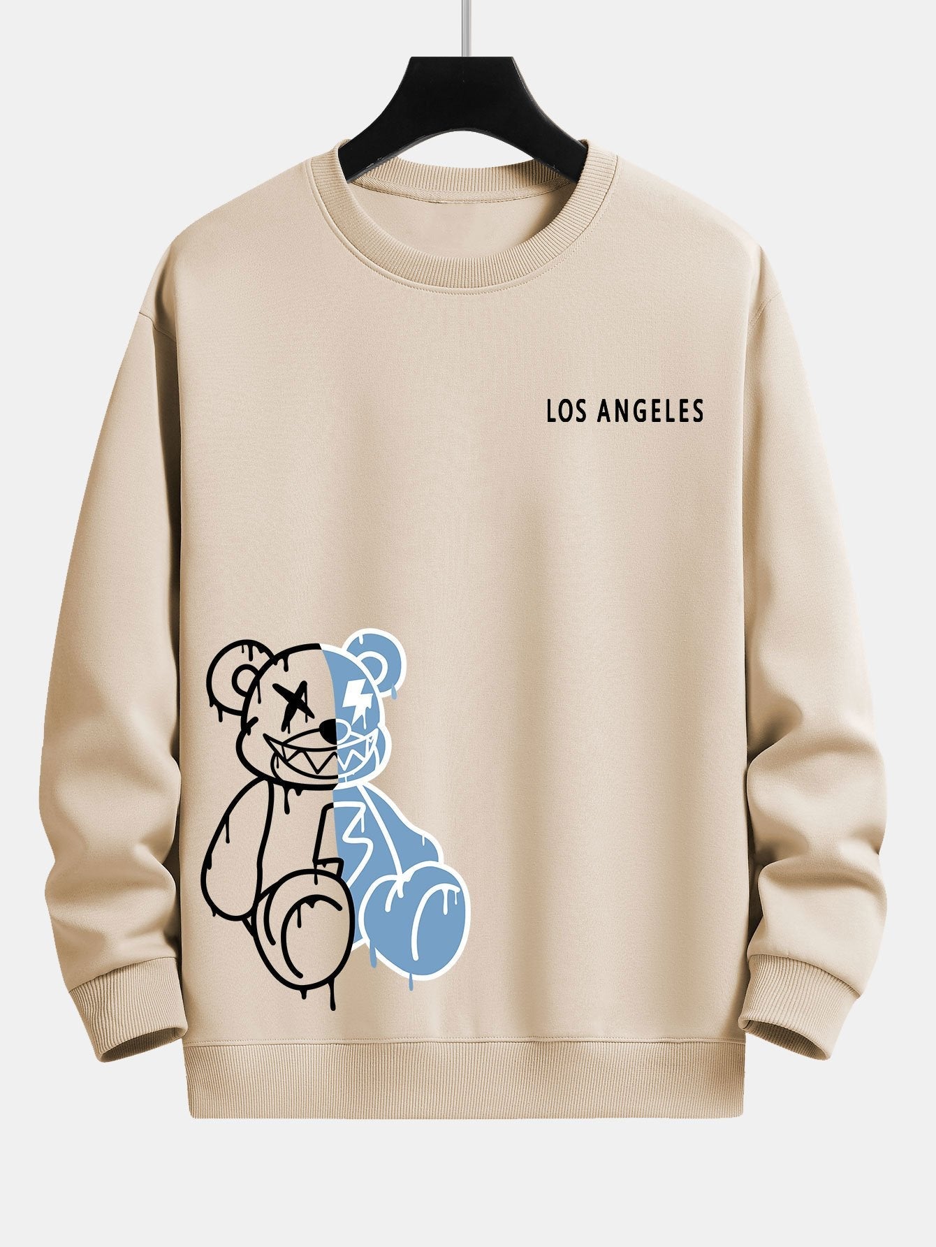 Los Angeles Dissolving Bear Print Relax Fit Sweatshirt