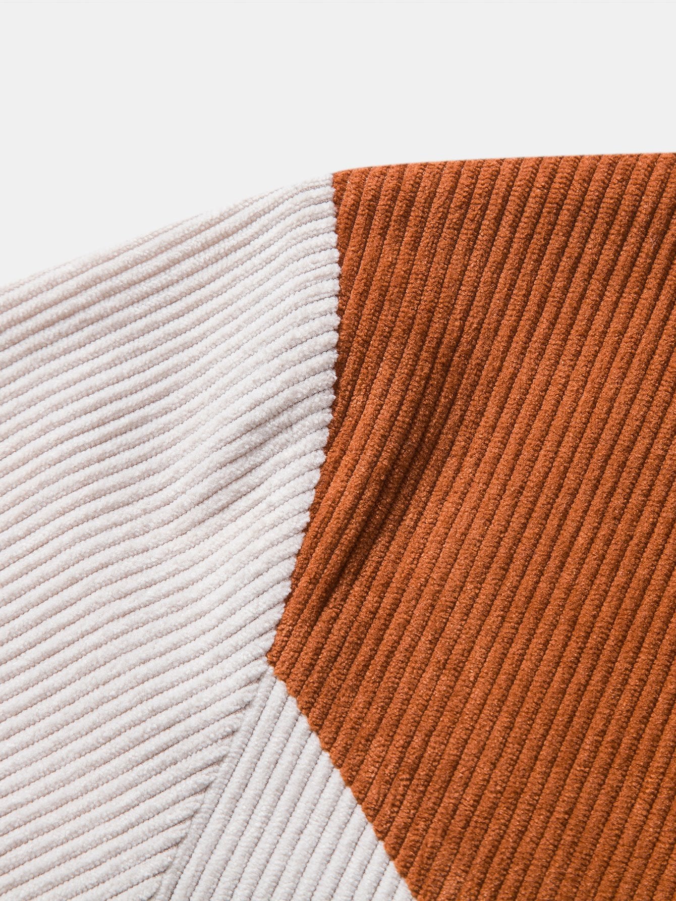 Color Block Stretch Corduroy T-Shirt