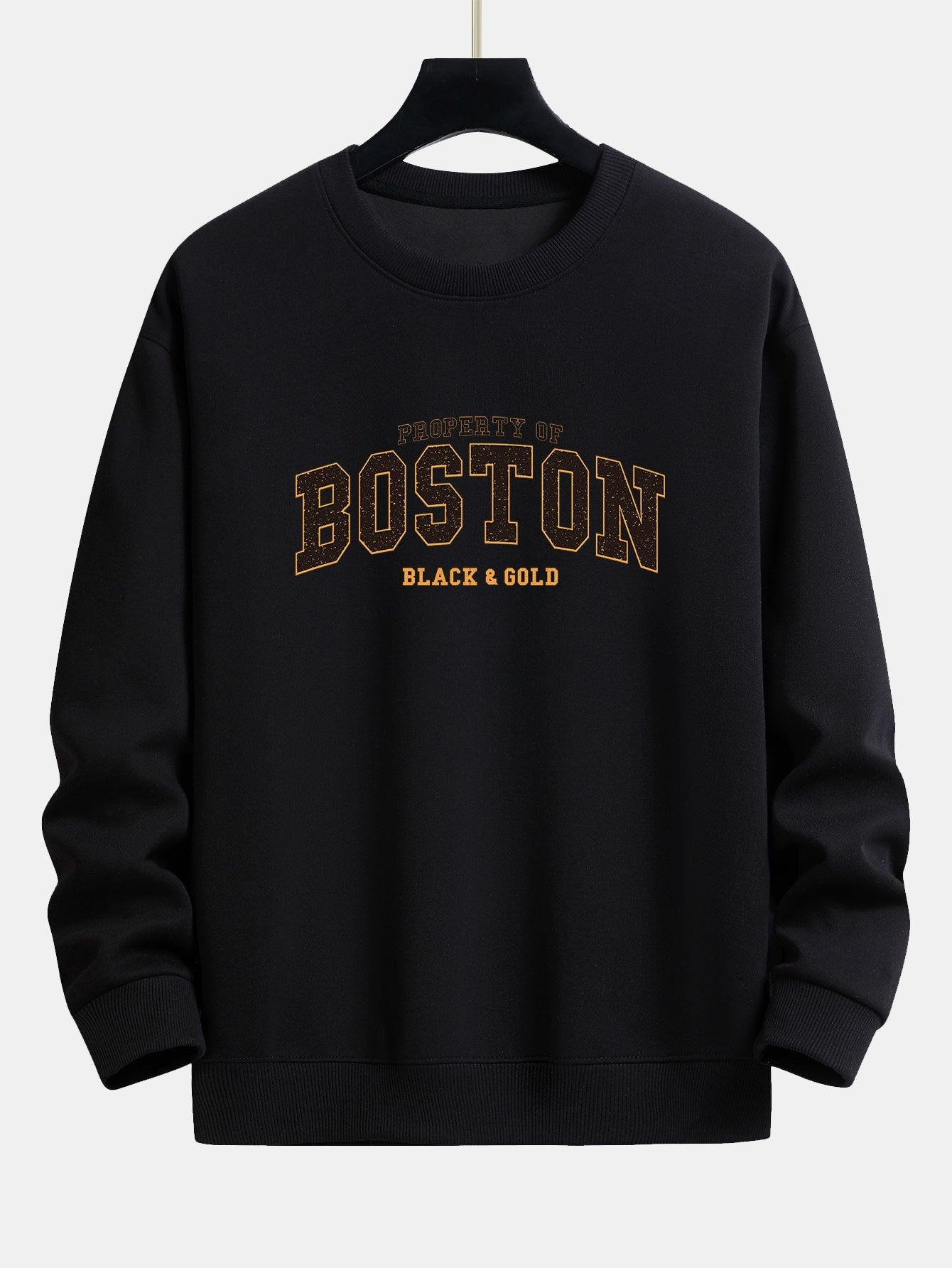 Sweat-shirt coupe décontractée à imprimé Boston