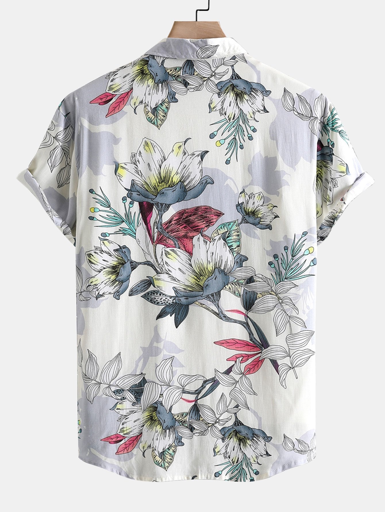 Chemise boutonnée en viscose à imprimé floral