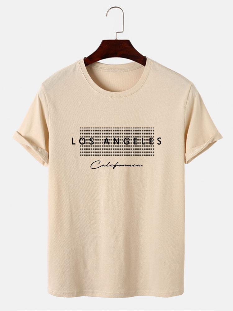 T-shirt imprimé à carreaux Los Angeles