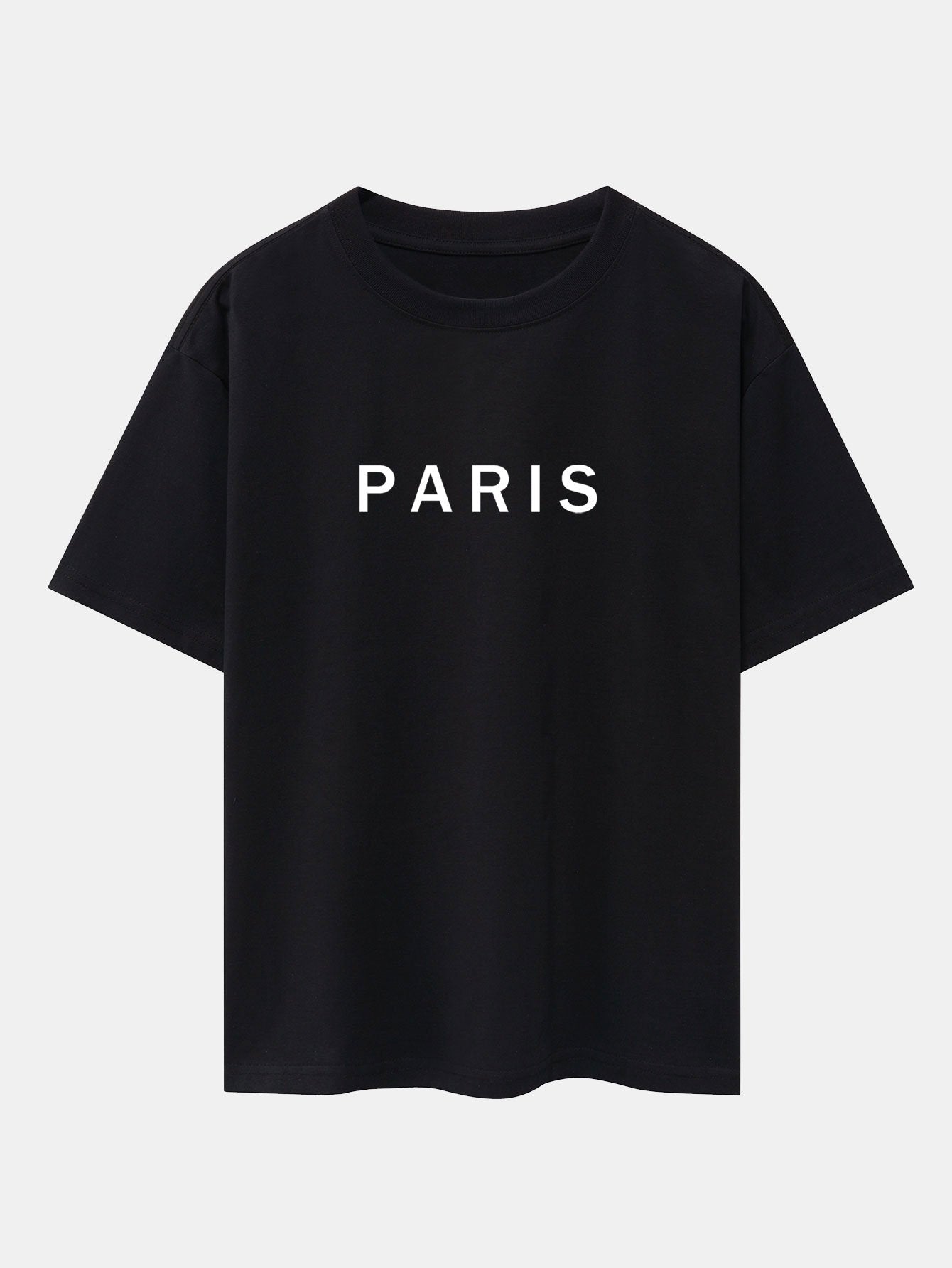 Paris Print Dropped Shoulders Oversize T-Shirt