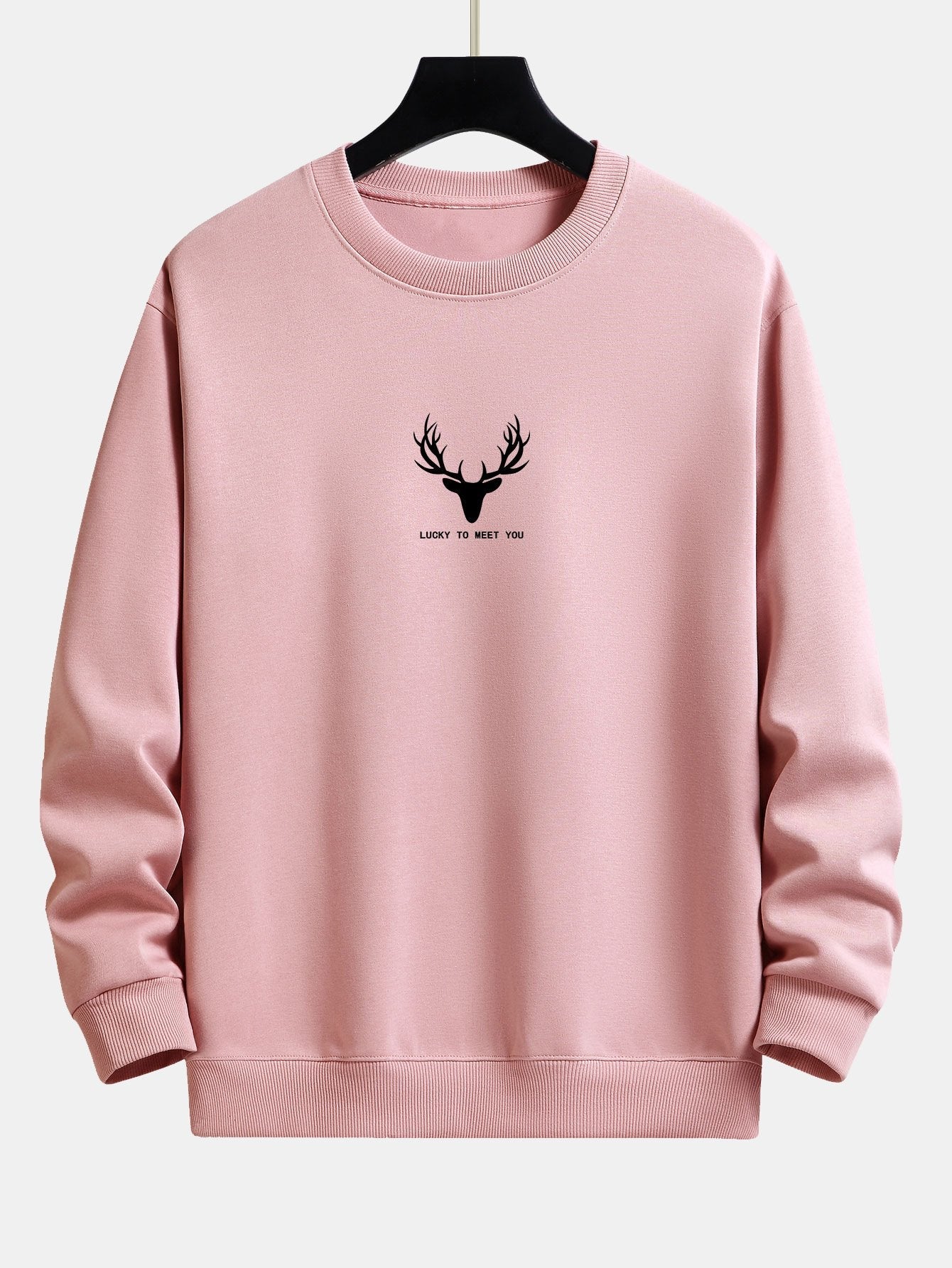 Sweat-shirt coupe décontractée à imprimé tête de cerf Silhouette